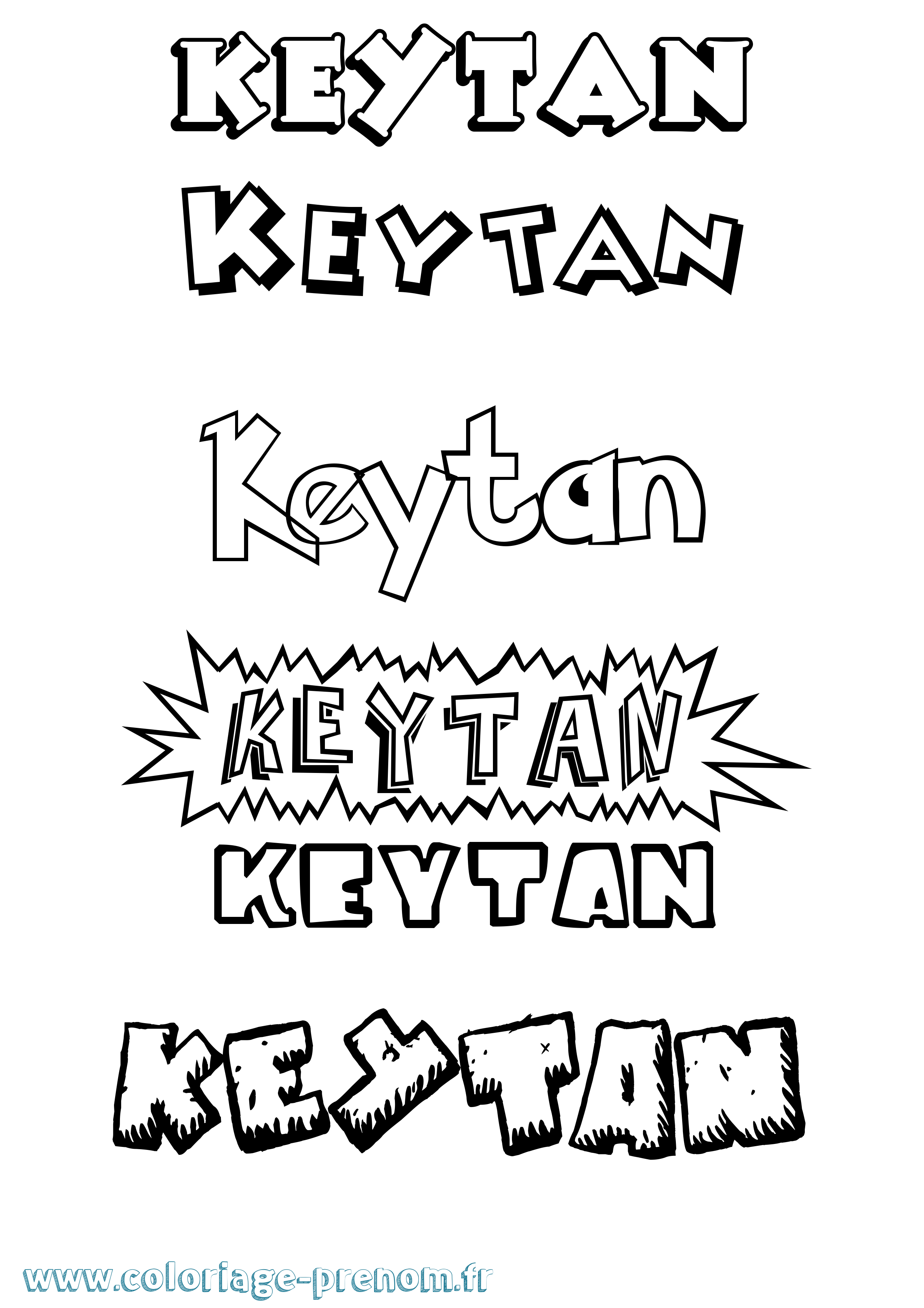 Coloriage Keytan Dessin Animé Coloriage prénom Keytan Dessin Animé