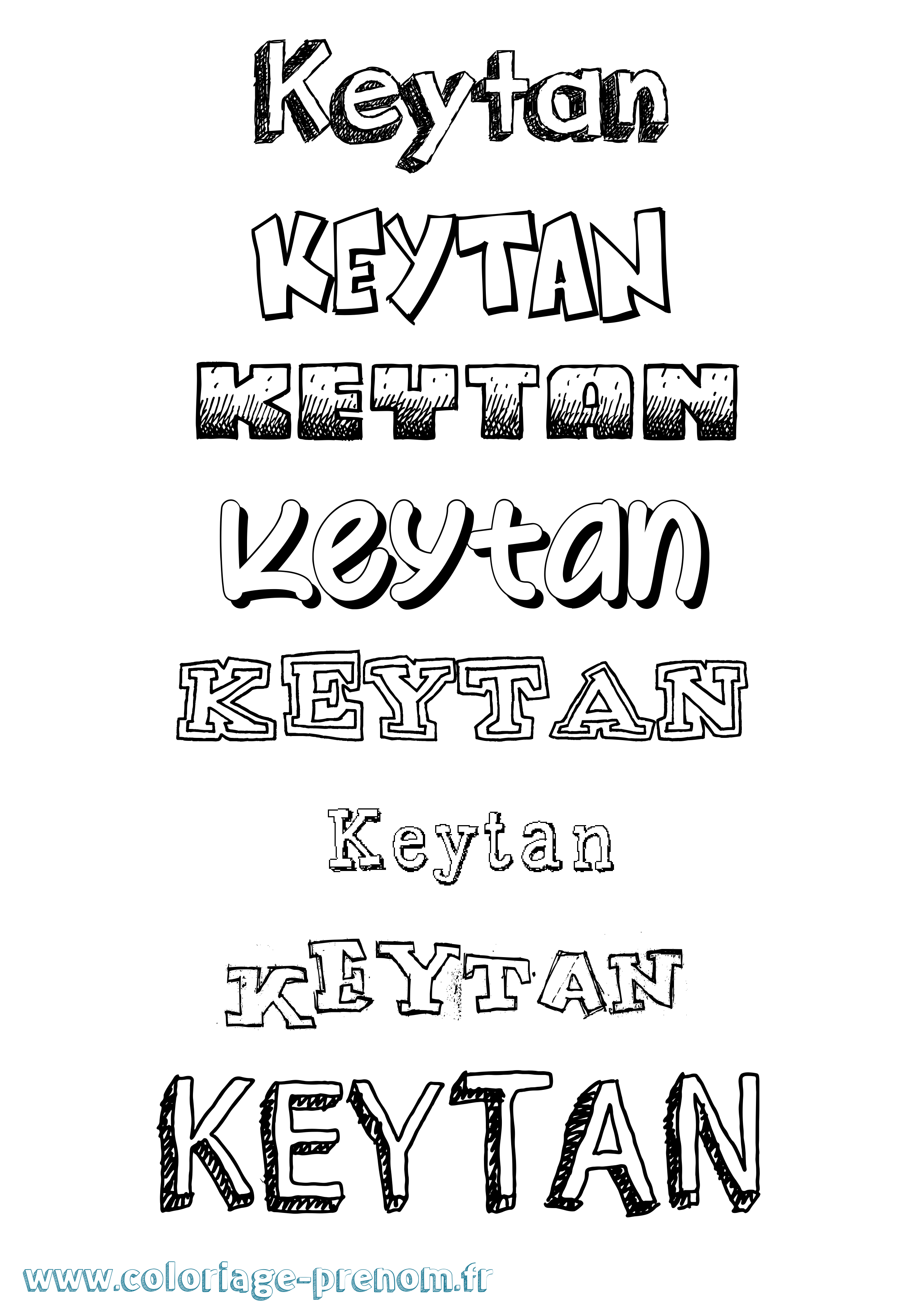 Coloriage Keytan Dessiné Coloriage prénom Keytan Dessiné