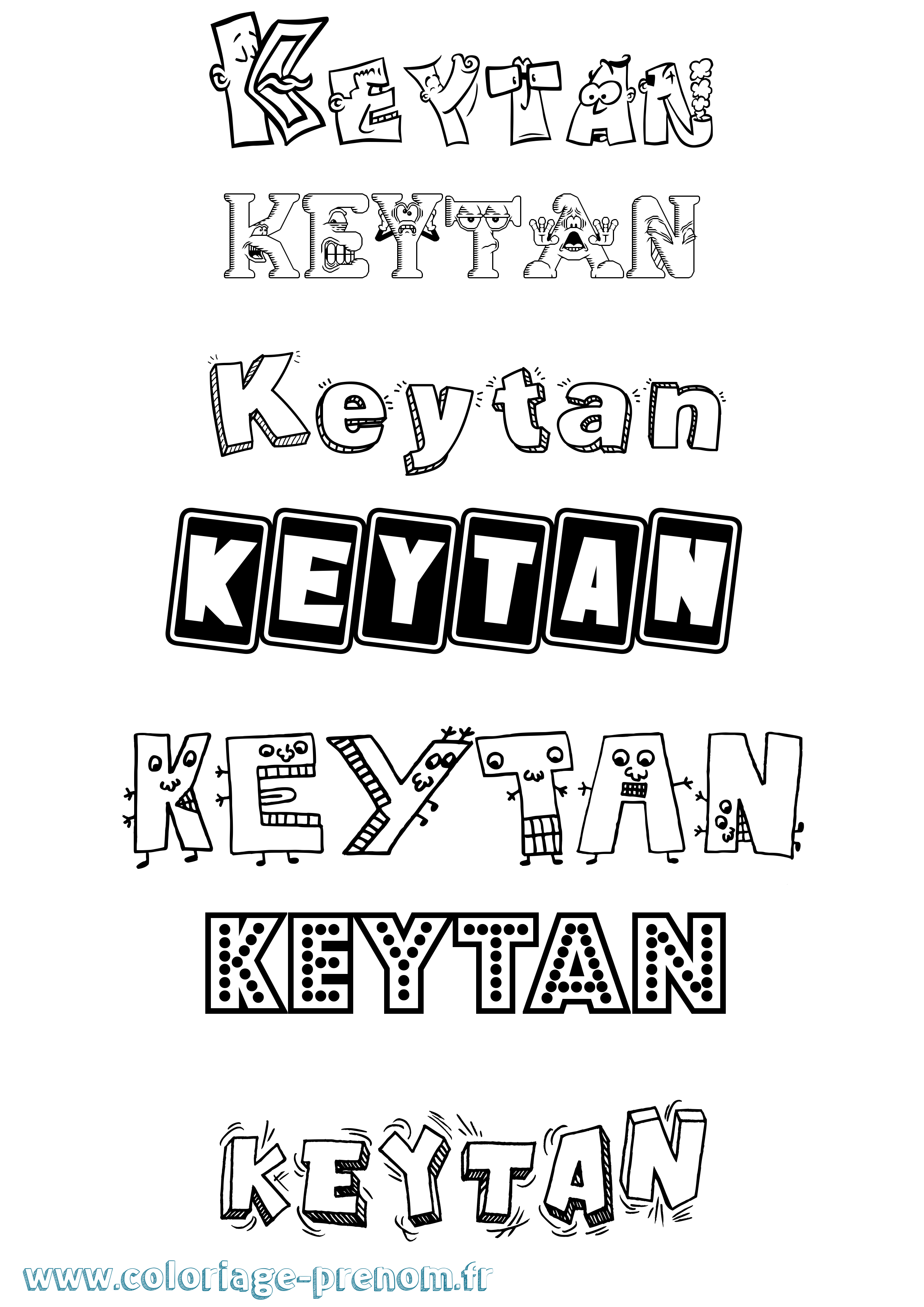 Coloriage Keytan Fun Coloriage prénom Keytan Fun