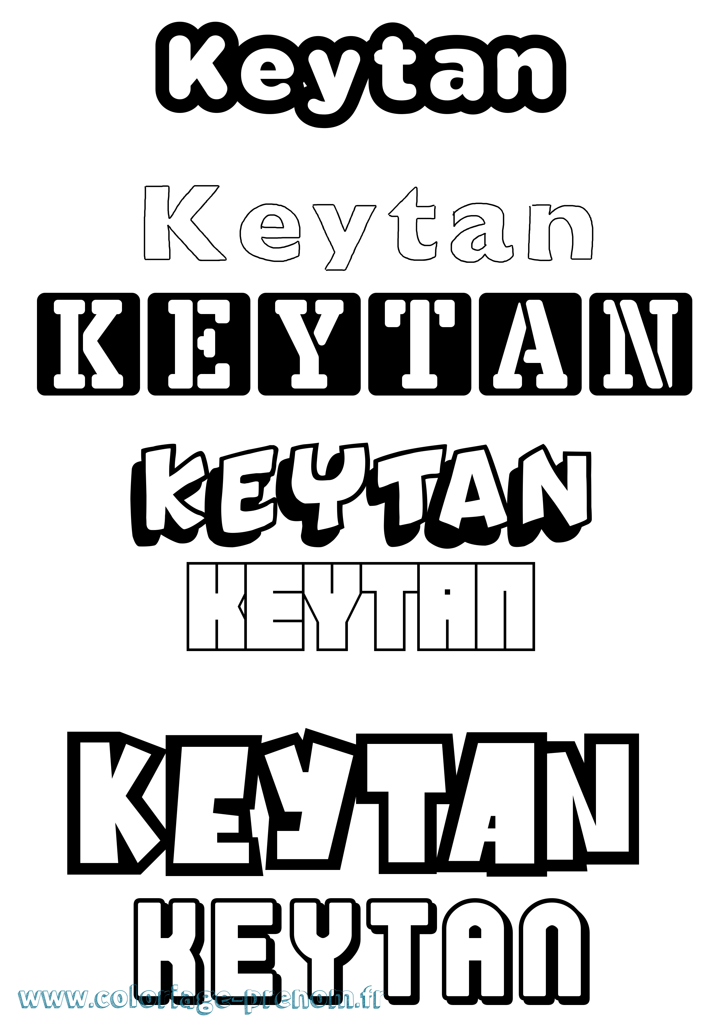 Coloriage Keytan Simple Coloriage prénom Keytan Simple