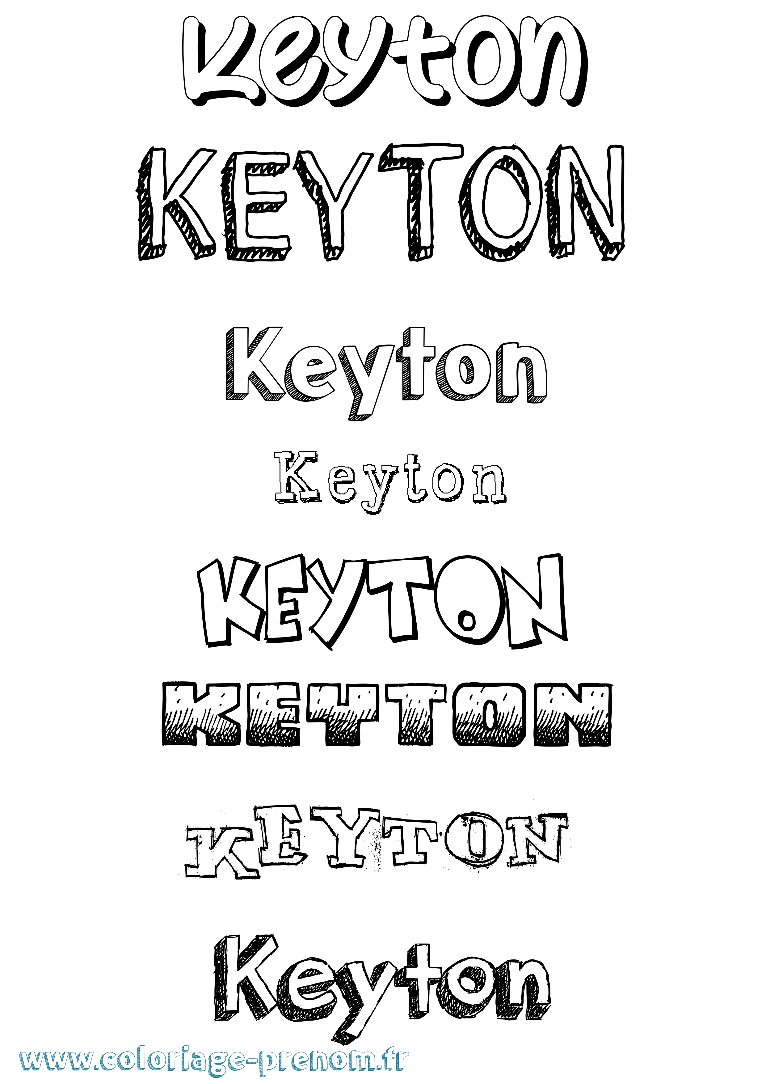Coloriage Keyton Dessiné Coloriage prénom Keyton Dessiné