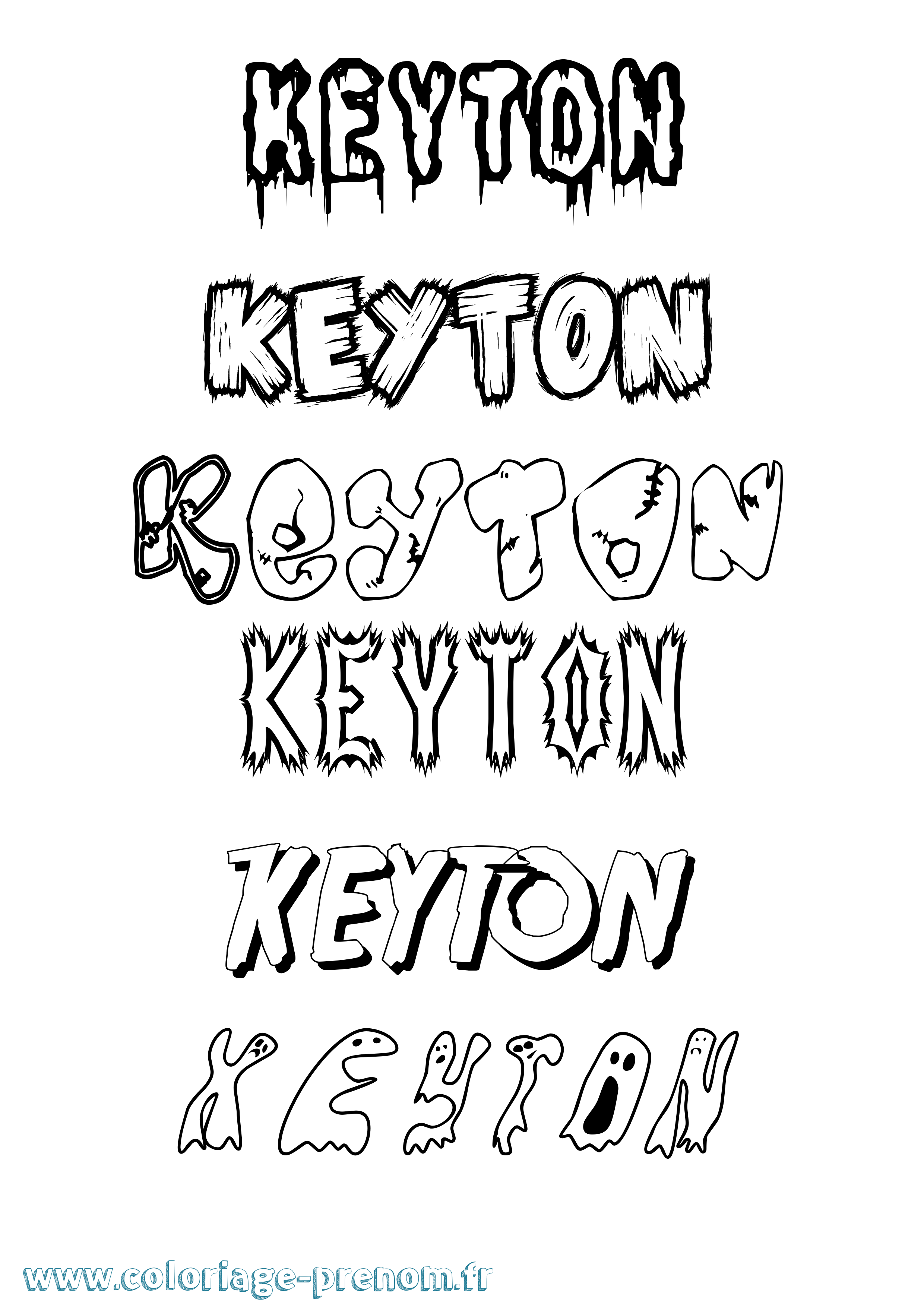 Coloriage Keyton Frisson Coloriage prénom Keyton Frisson
