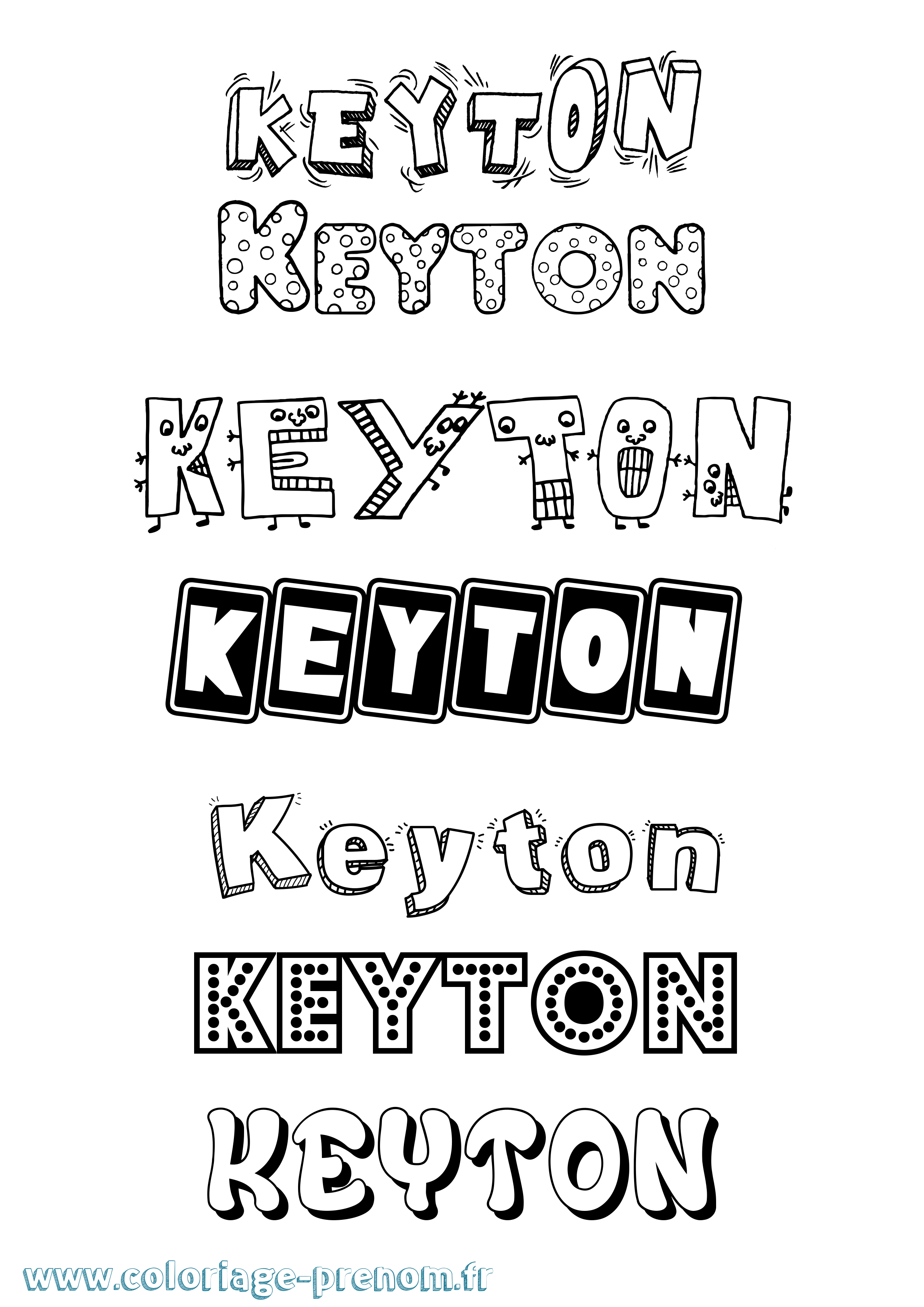Coloriage Keyton Fun Coloriage prénom Keyton Fun