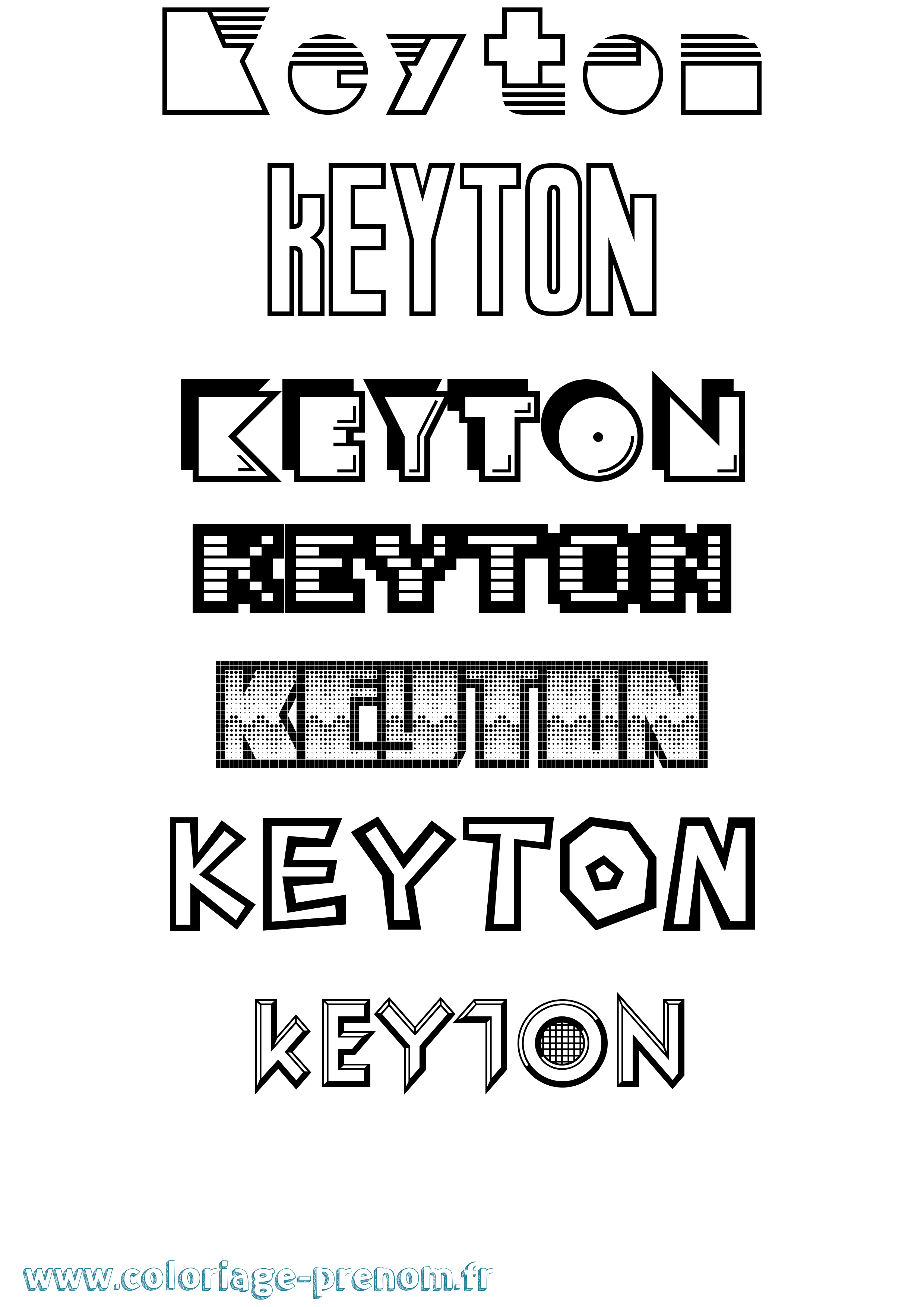 Coloriage Keyton Jeux Vidéos Coloriage prénom Keyton Jeux Vidéos