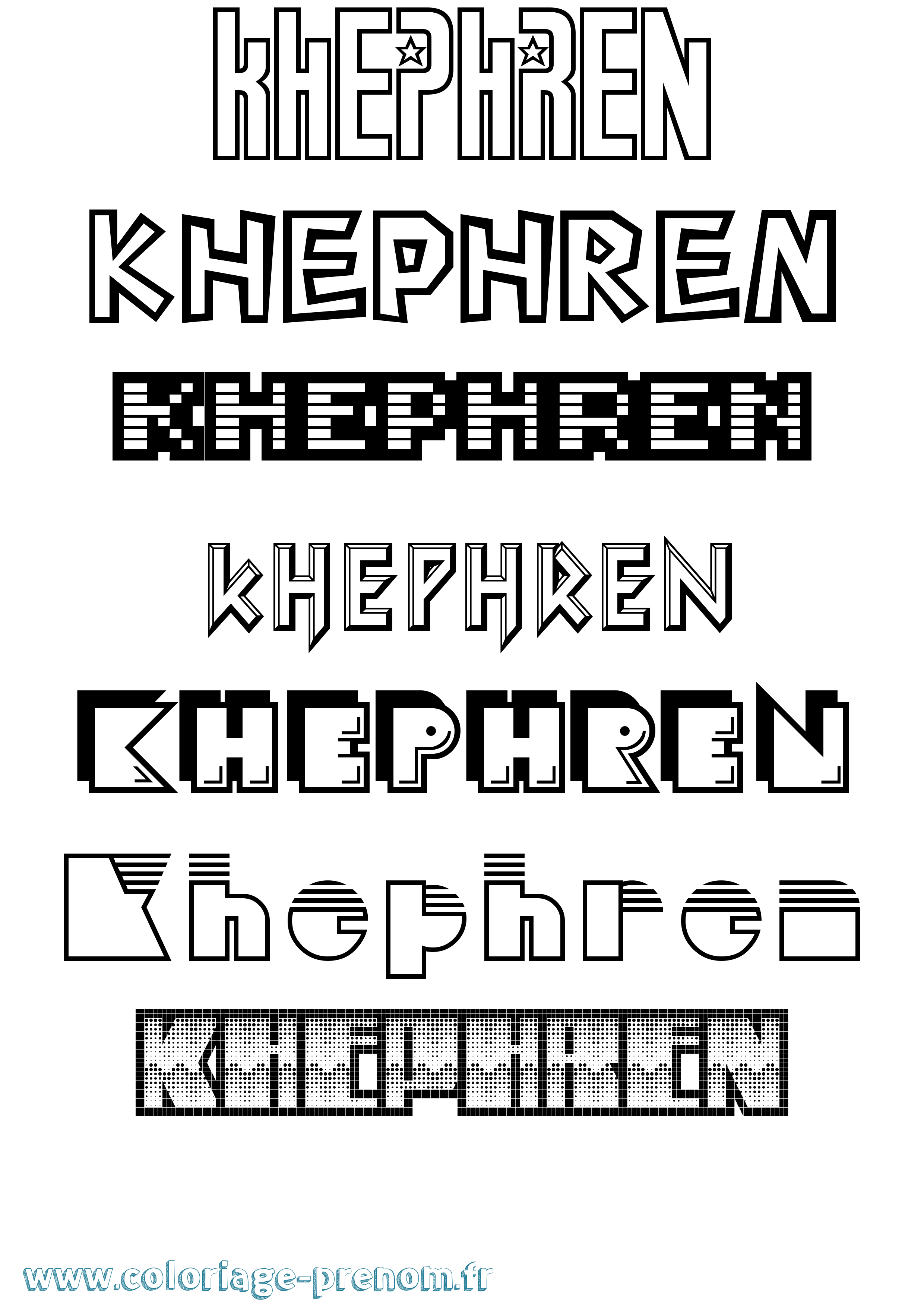 Coloriage Khephren Jeux Vidéos Coloriage prénom Khephren Jeux Vidéos