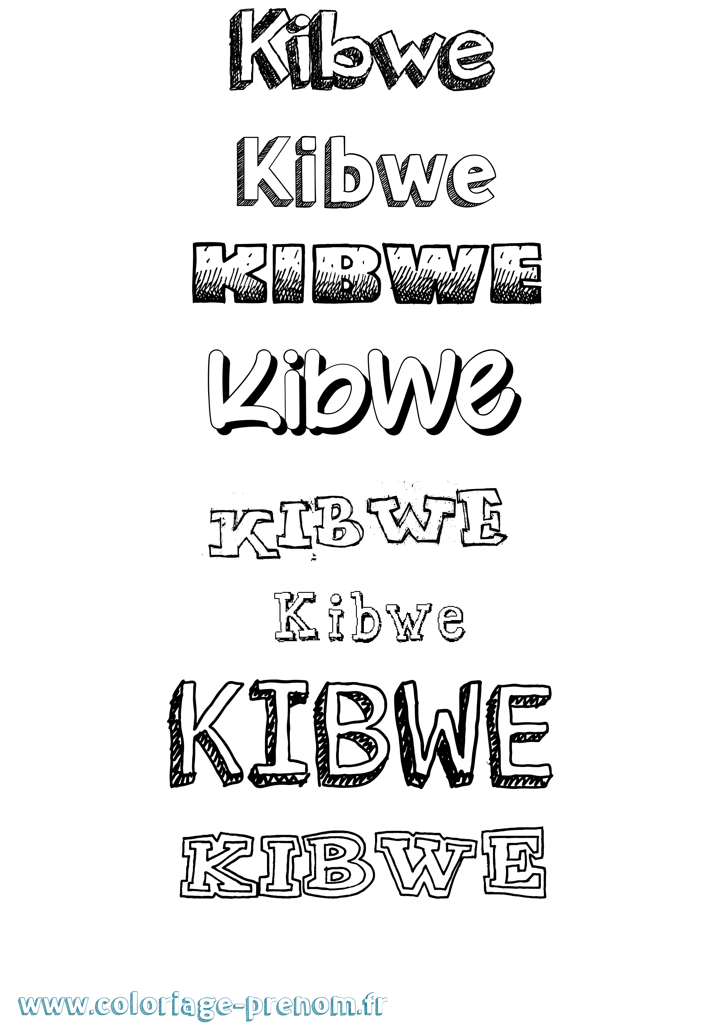 Coloriage Kibwe Dessiné Coloriage prénom Kibwe Dessiné