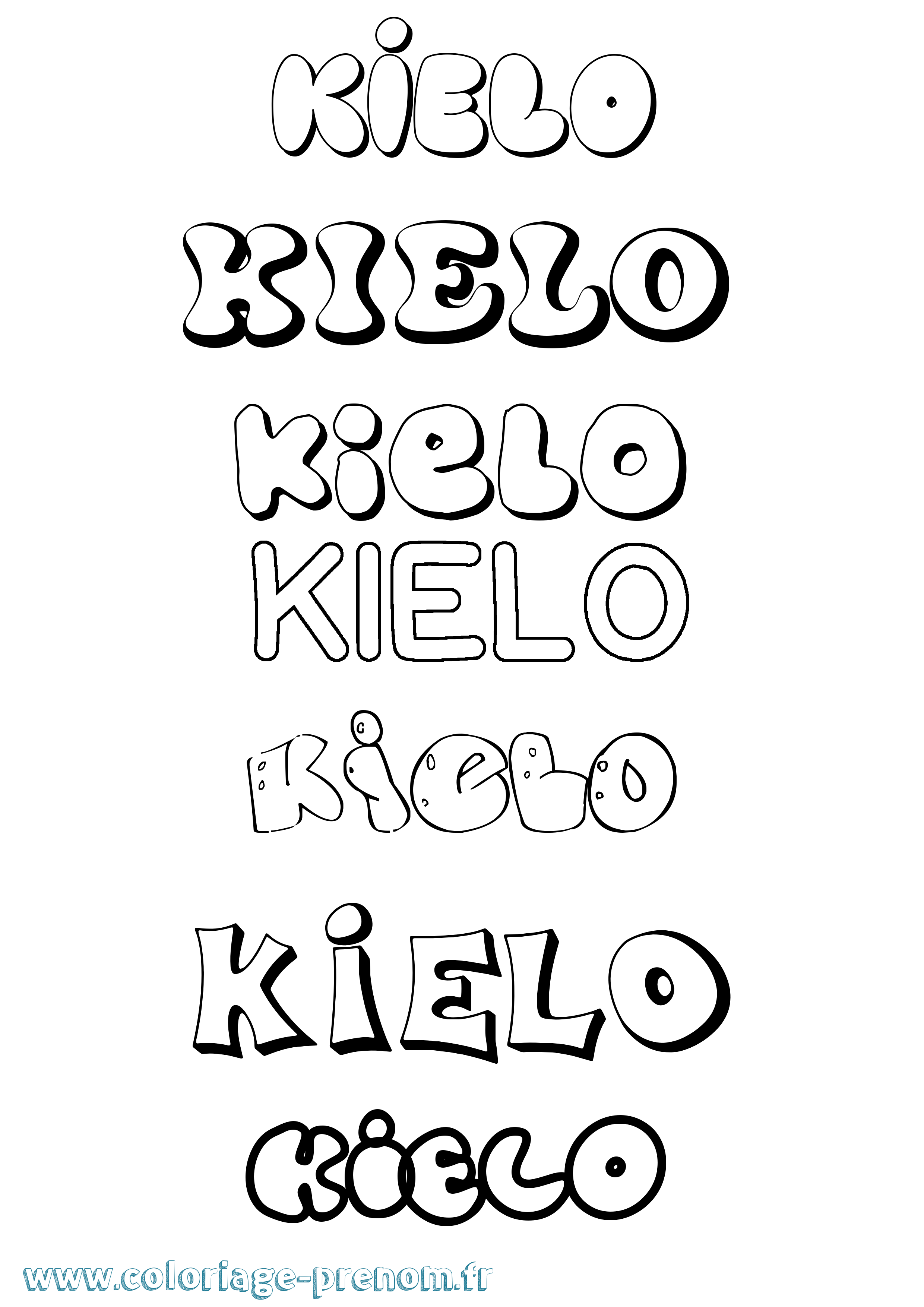 Coloriage Kielo Bubble Coloriage prénom Kielo Bubble