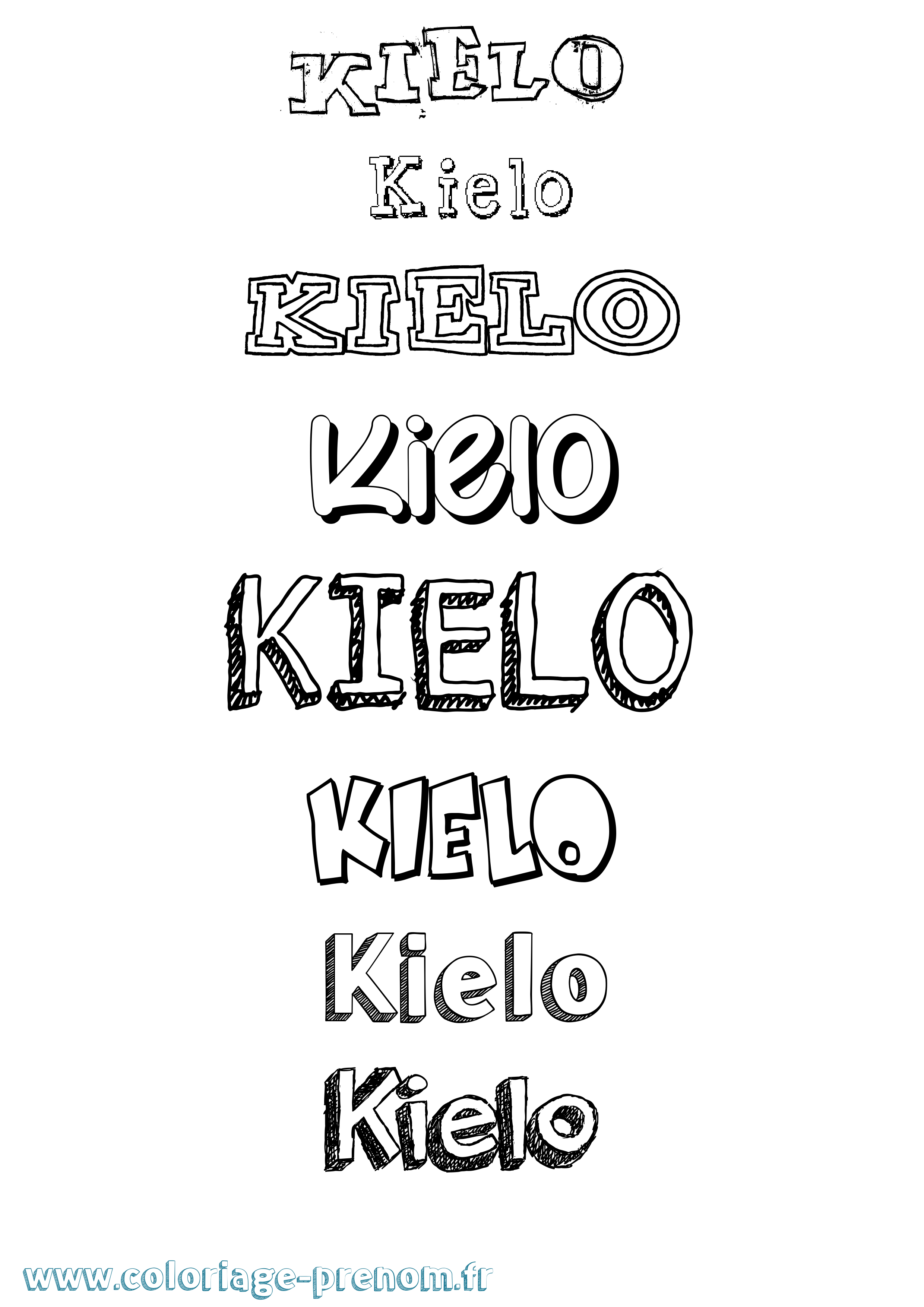 Coloriage Kielo Dessiné Coloriage prénom Kielo Dessiné