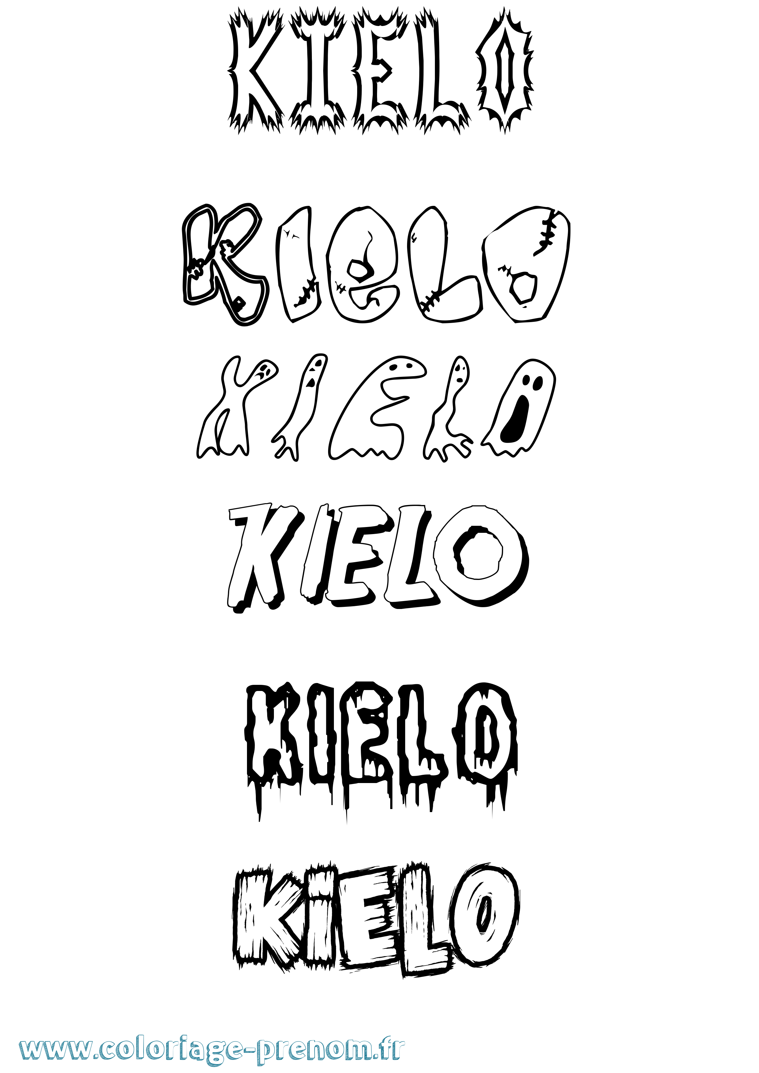 Coloriage Kielo Frisson Coloriage prénom Kielo Frisson