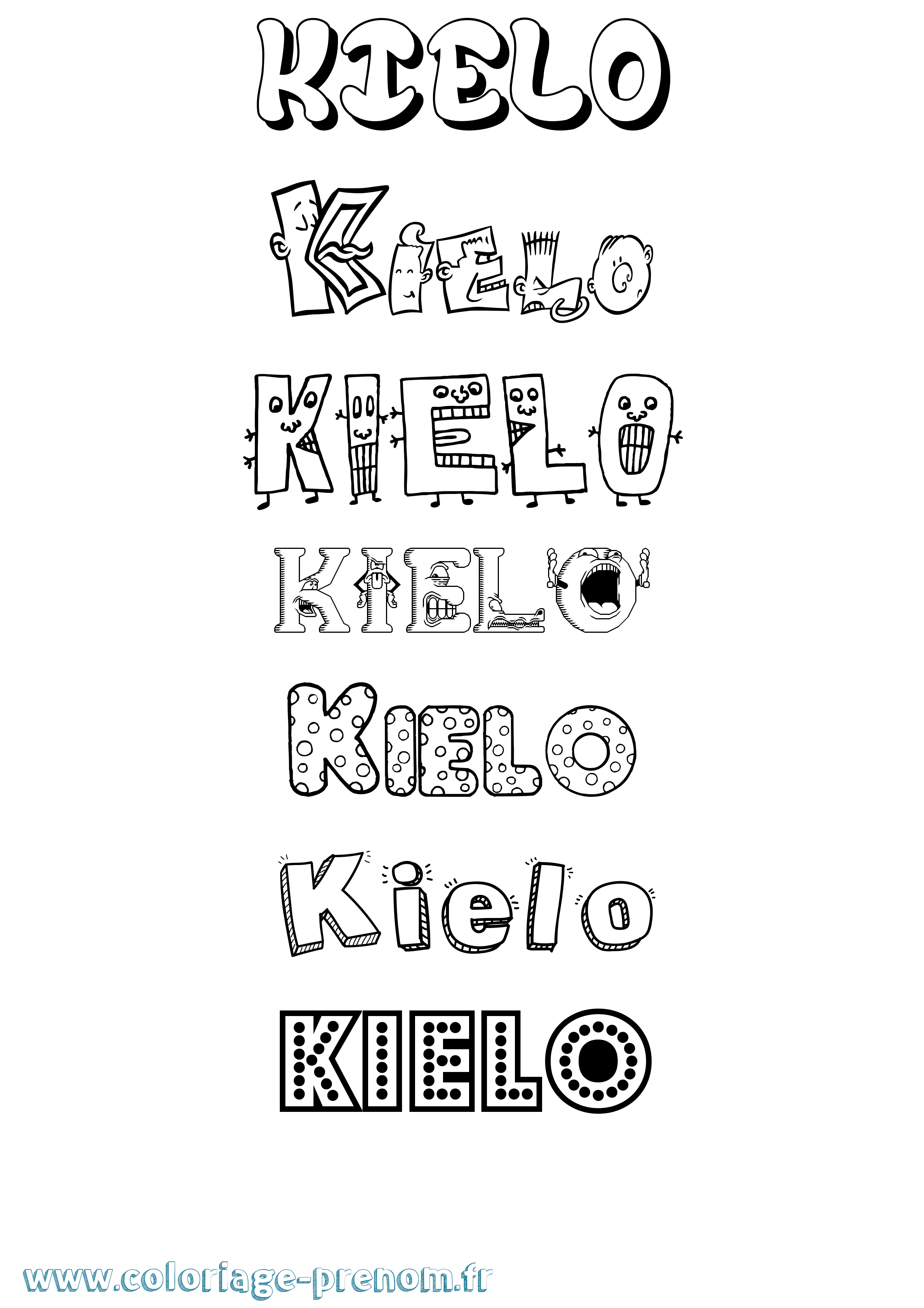 Coloriage Kielo Fun Coloriage prénom Kielo Fun