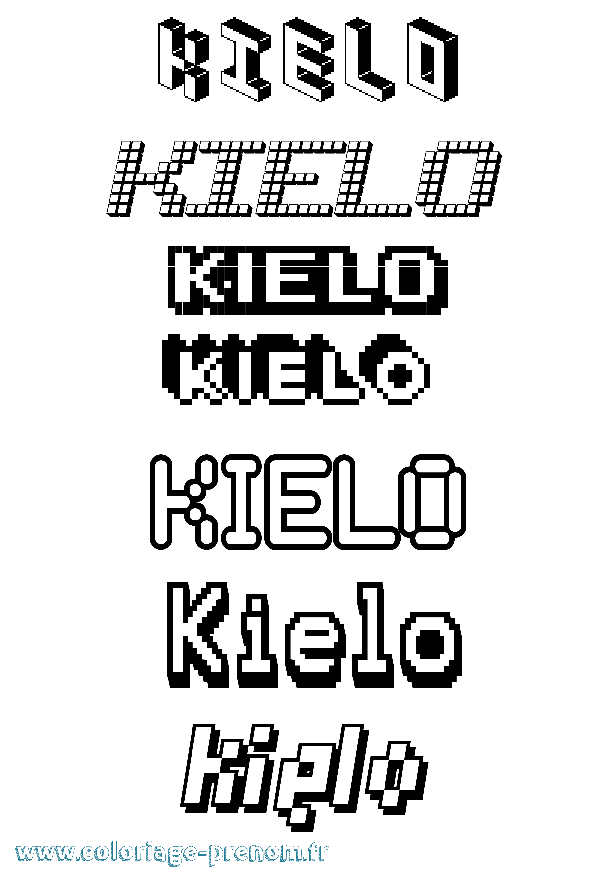 Coloriage Kielo Pixel Coloriage prénom Kielo Pixel