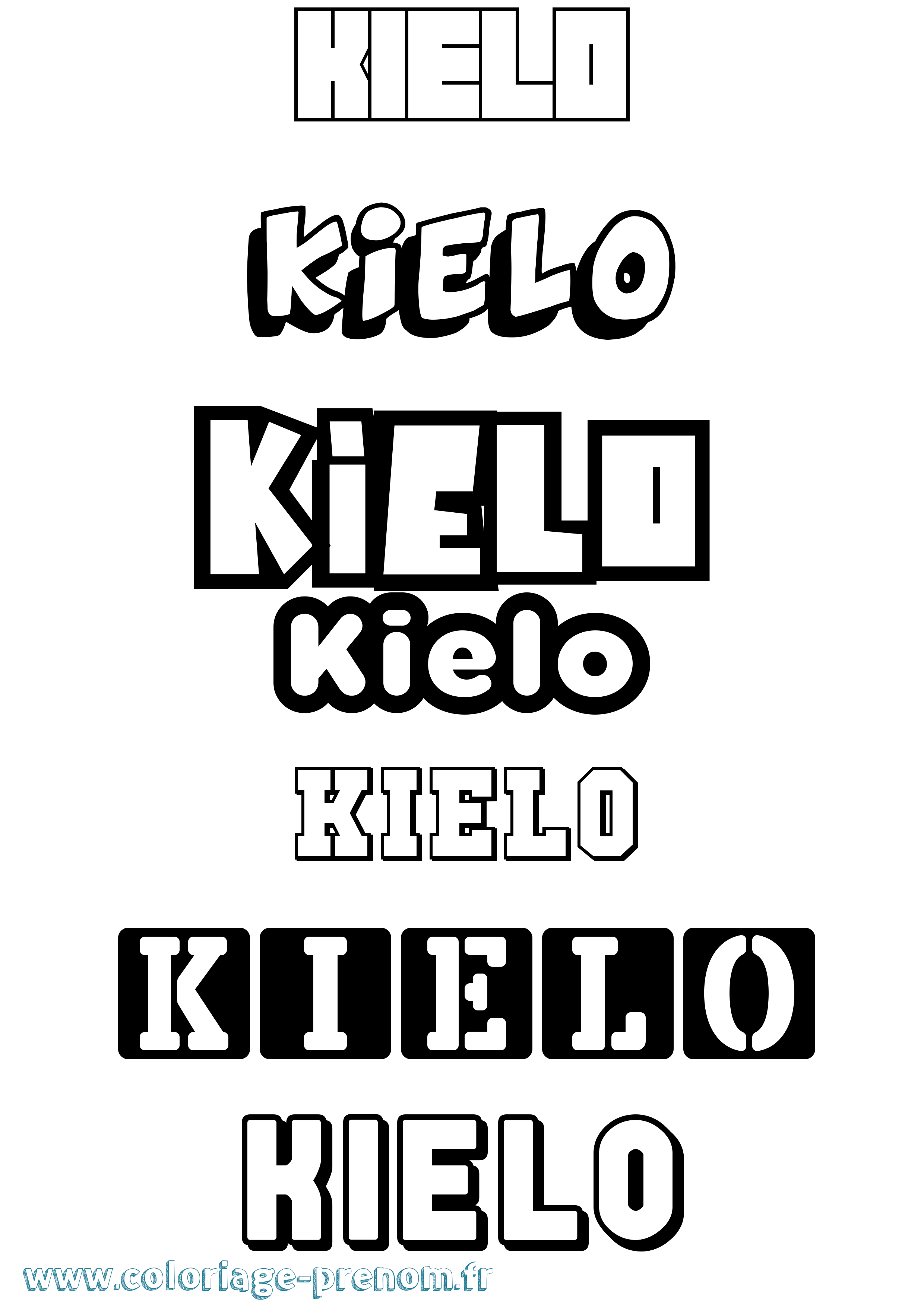Coloriage Kielo Simple Coloriage prénom Kielo Simple