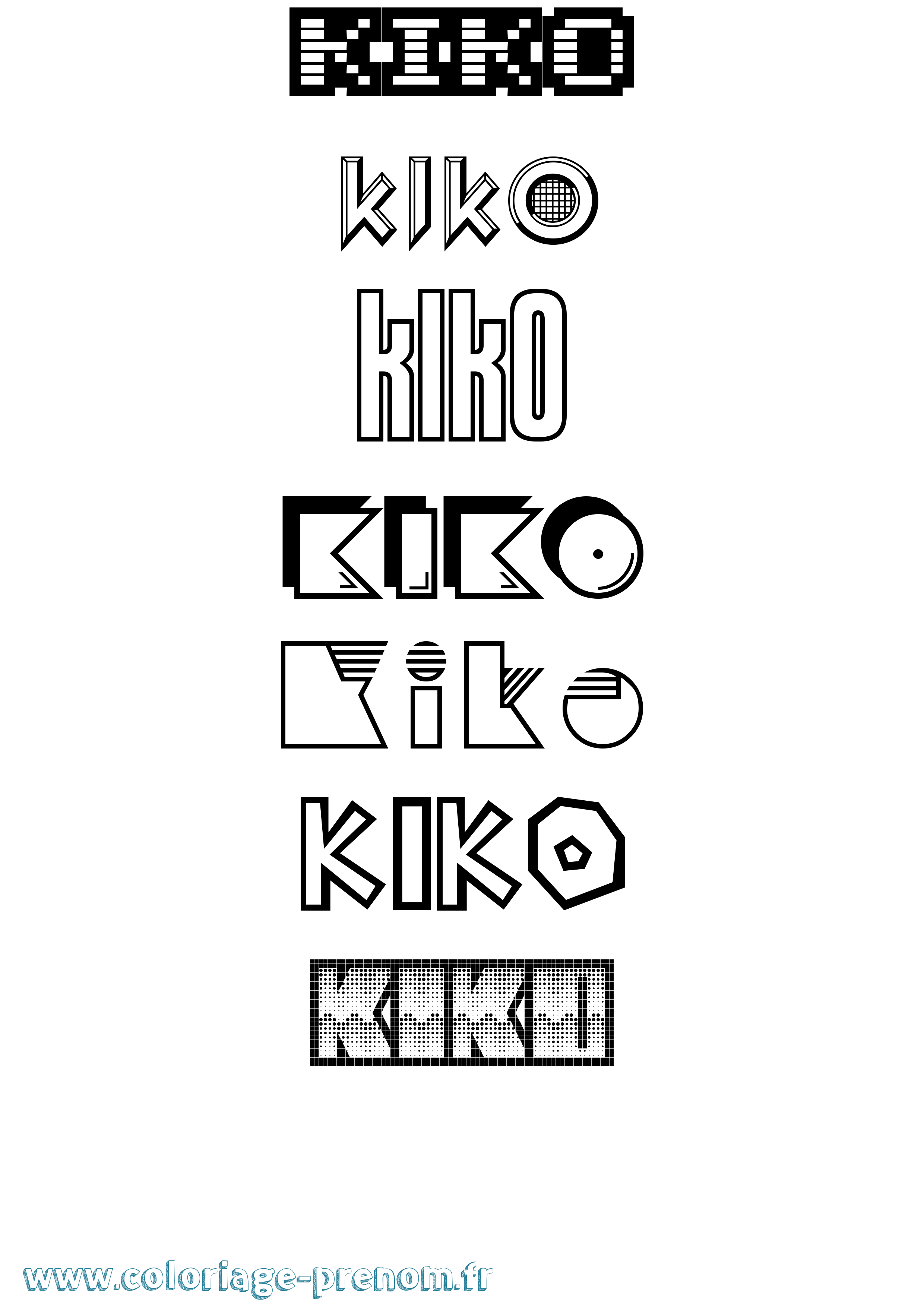 Coloriage Kiko Jeux Vidéos Coloriage prénom Kiko Jeux Vidéos