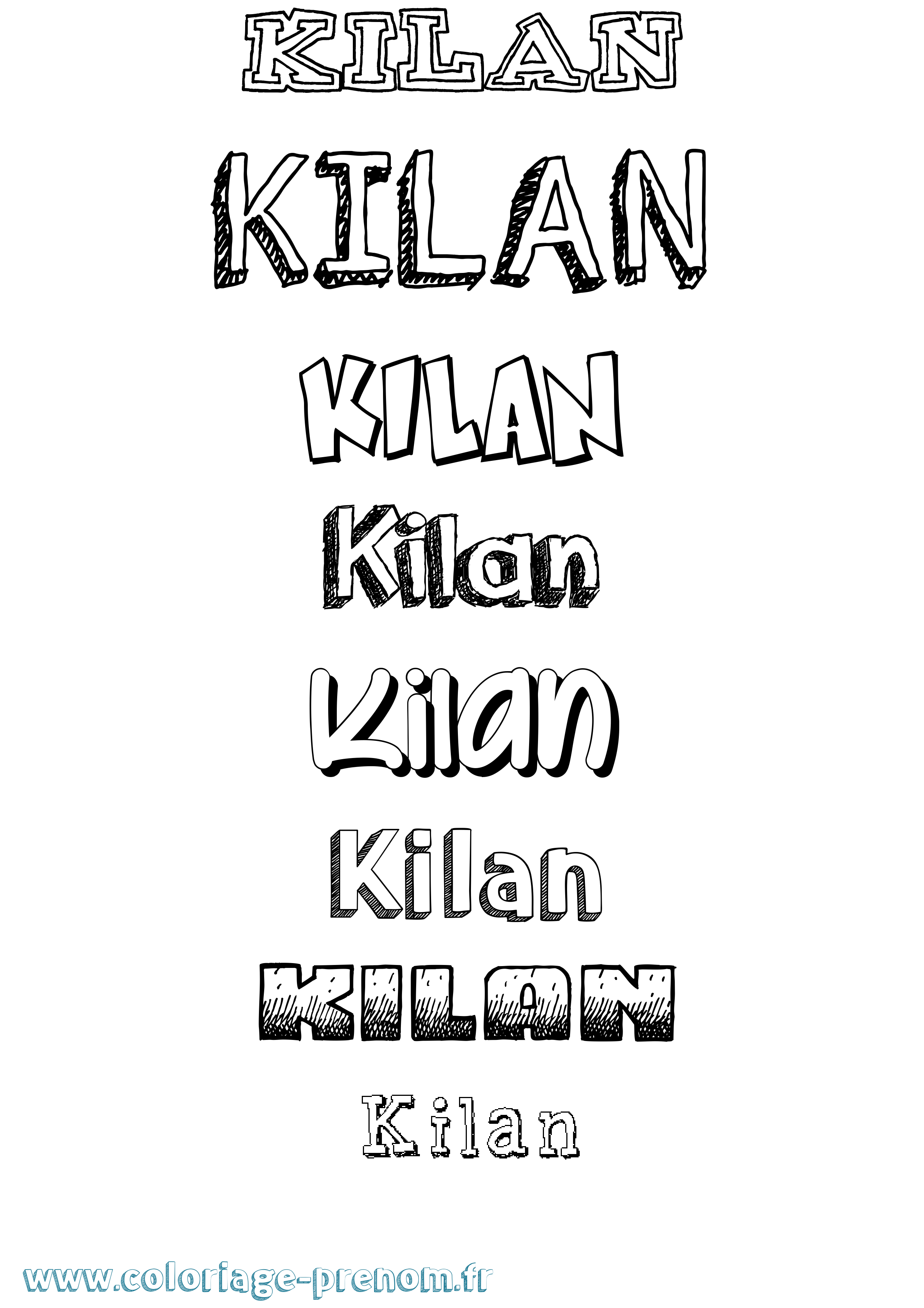 Coloriage Kilan Dessiné Coloriage prénom Kilan Dessiné
