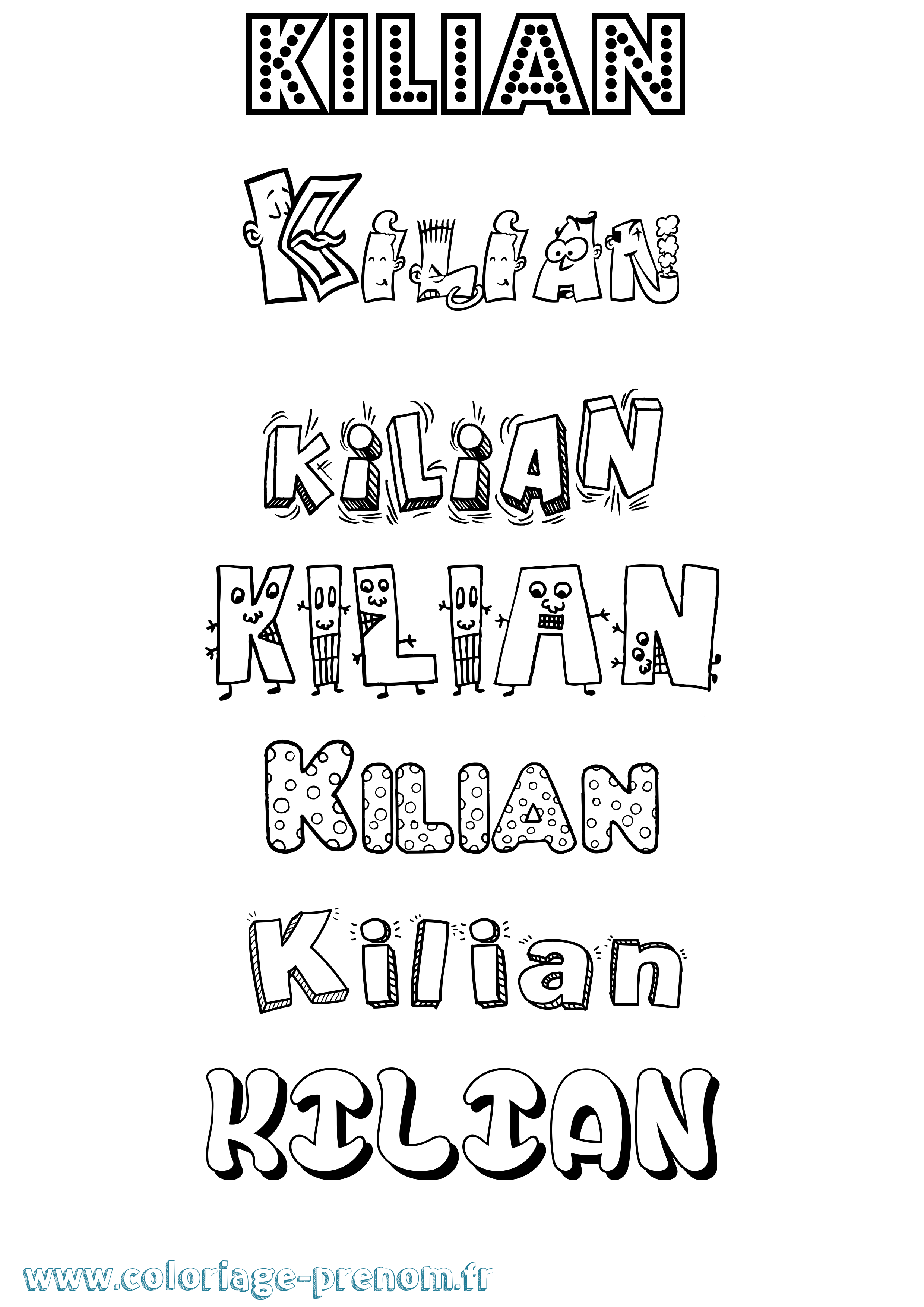 Coloriage Kilian Fun Coloriage prénom Kilian Fun