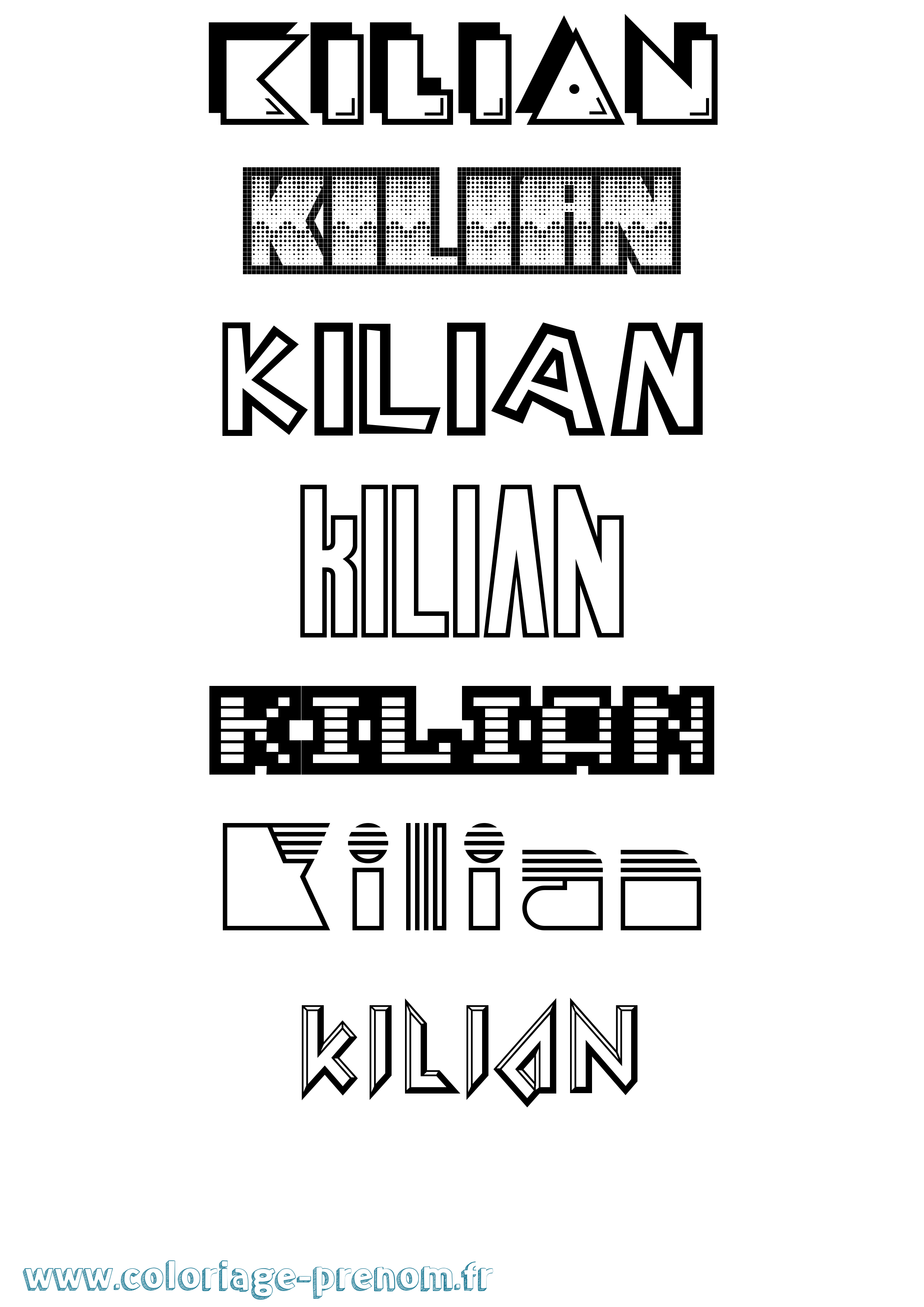 Coloriage Kilian Jeux Vidéos Coloriage prénom Kilian Jeux Vidéos