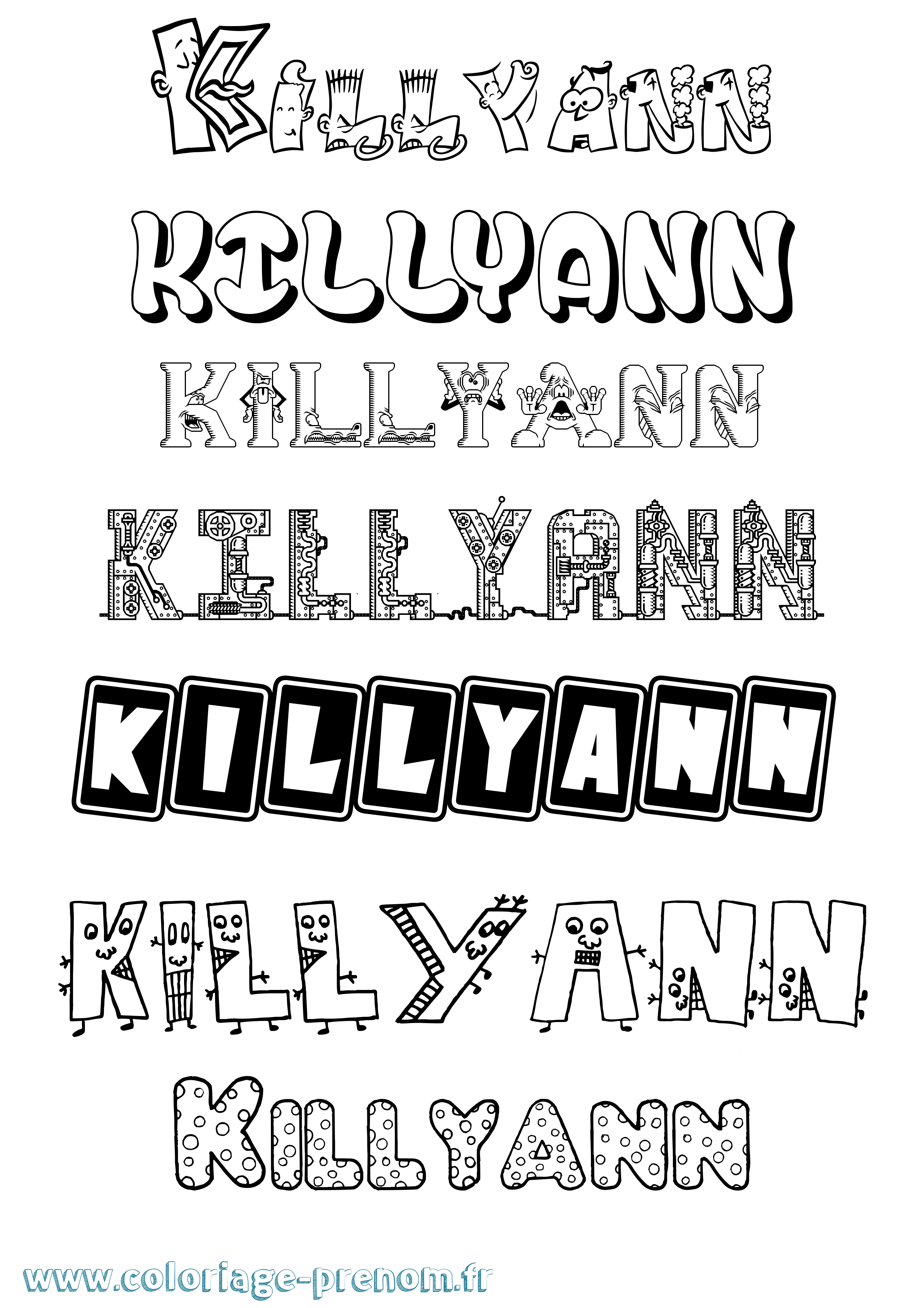 Coloriage Killyann Fun Coloriage prénom Killyann Fun