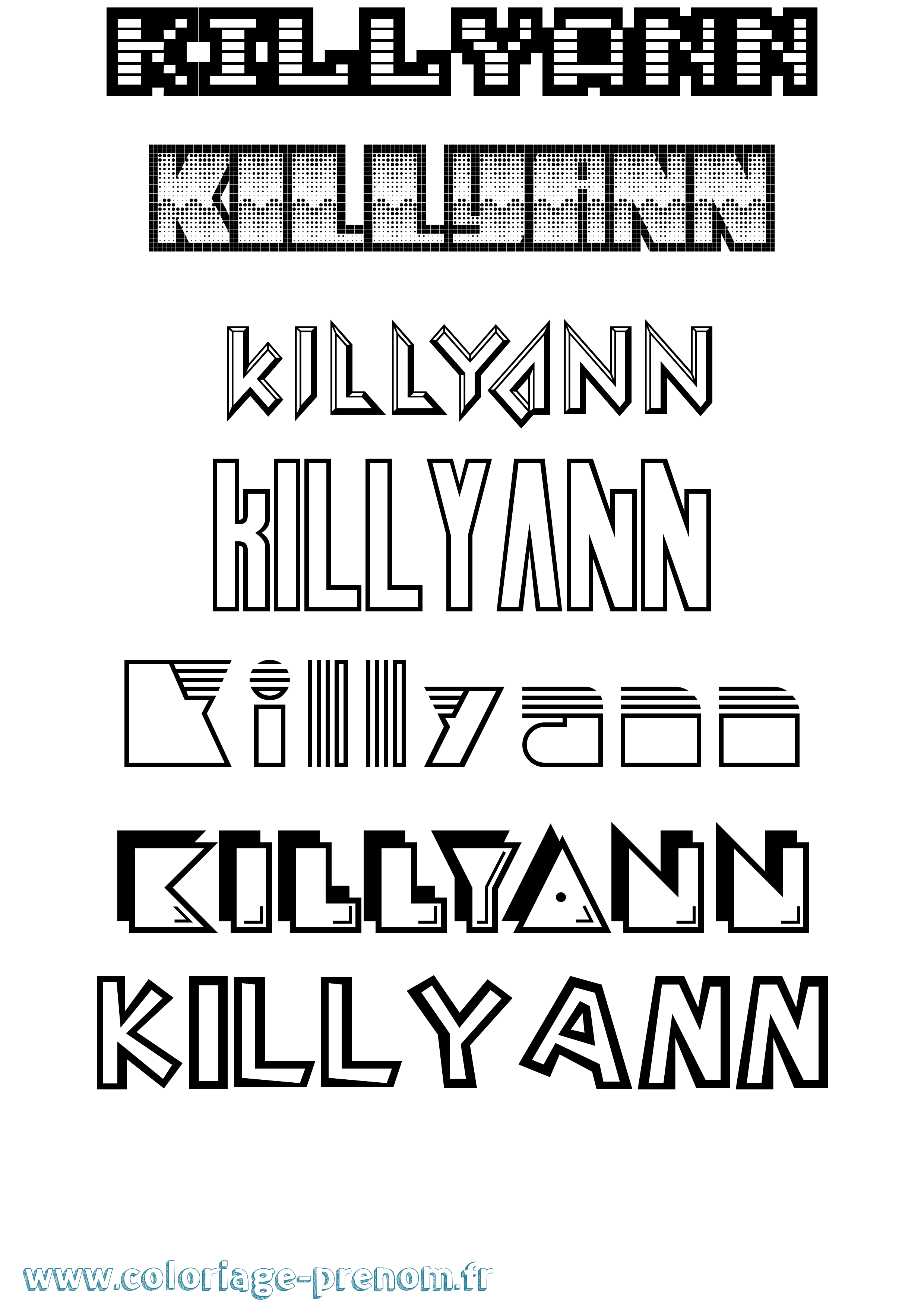 Coloriage Killyann Jeux Vidéos Coloriage prénom Killyann Jeux Vidéos