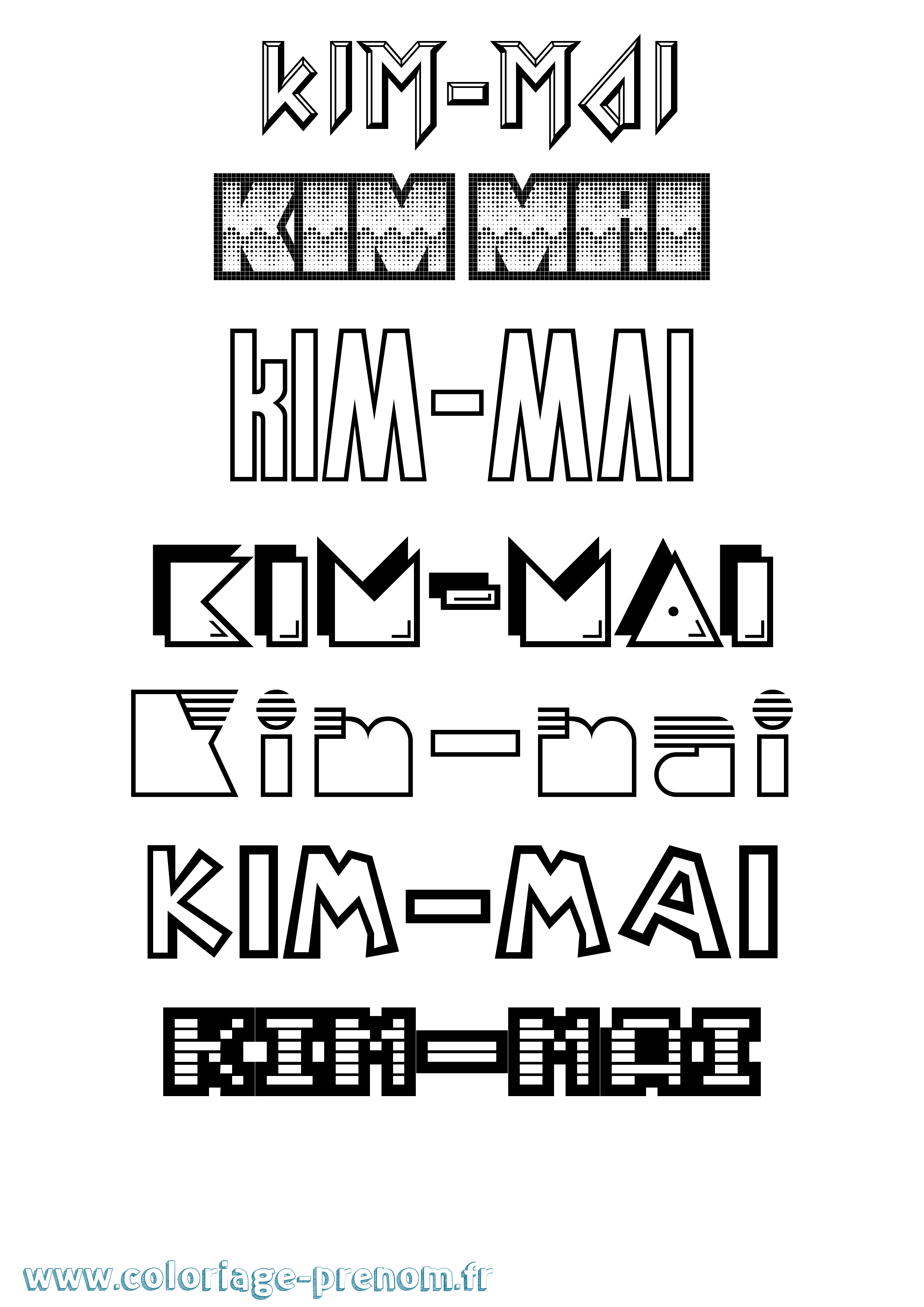 Coloriage Kim-Mai Jeux Vidéos Coloriage prénom Kim-Mai Jeux Vidéos