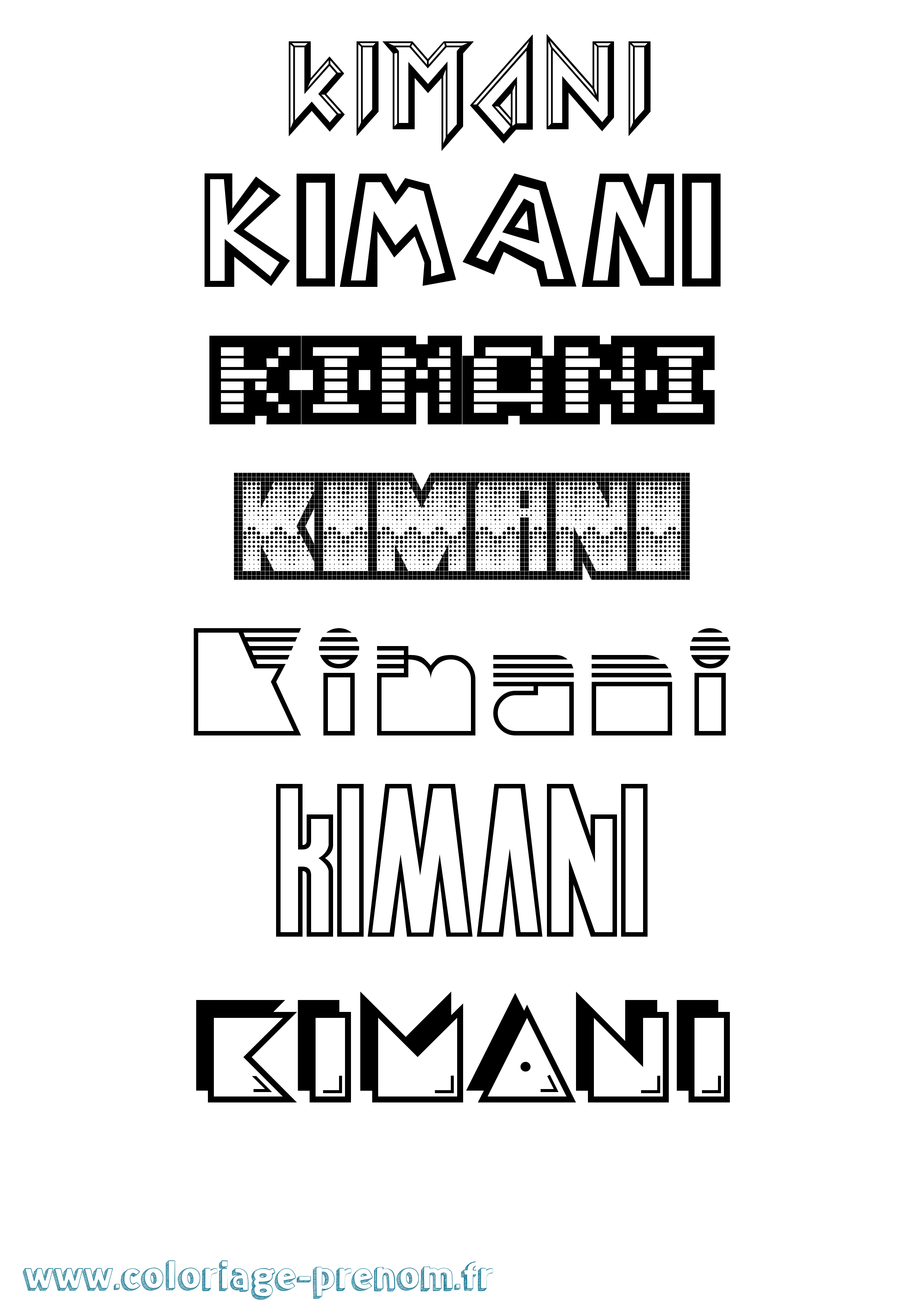 Coloriage Kimani Jeux Vidéos Coloriage prénom Kimani Jeux Vidéos