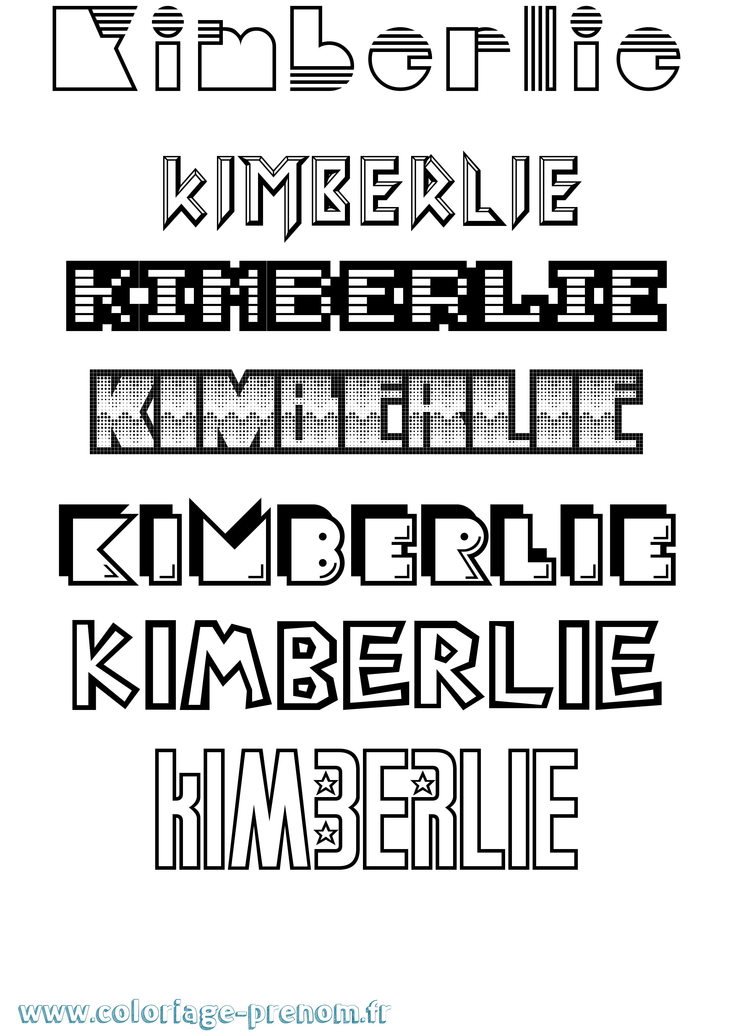 Coloriage Kimberlie Jeux Vidéos Coloriage prénom Kimberlie Jeux Vidéos