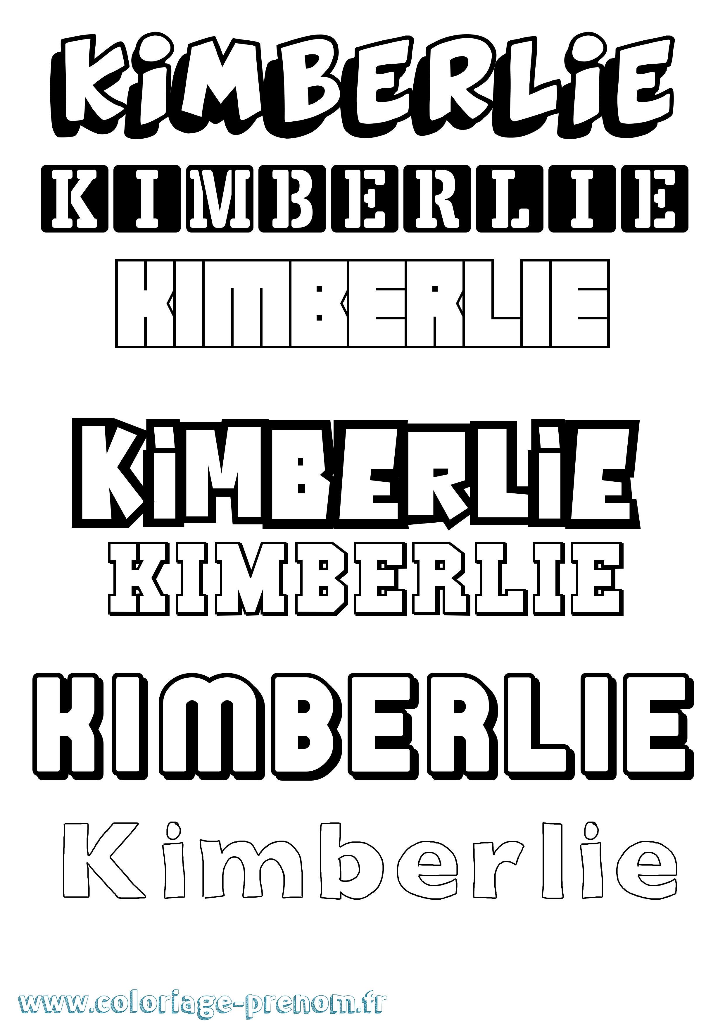 Coloriage Kimberlie Simple Coloriage prénom Kimberlie Simple