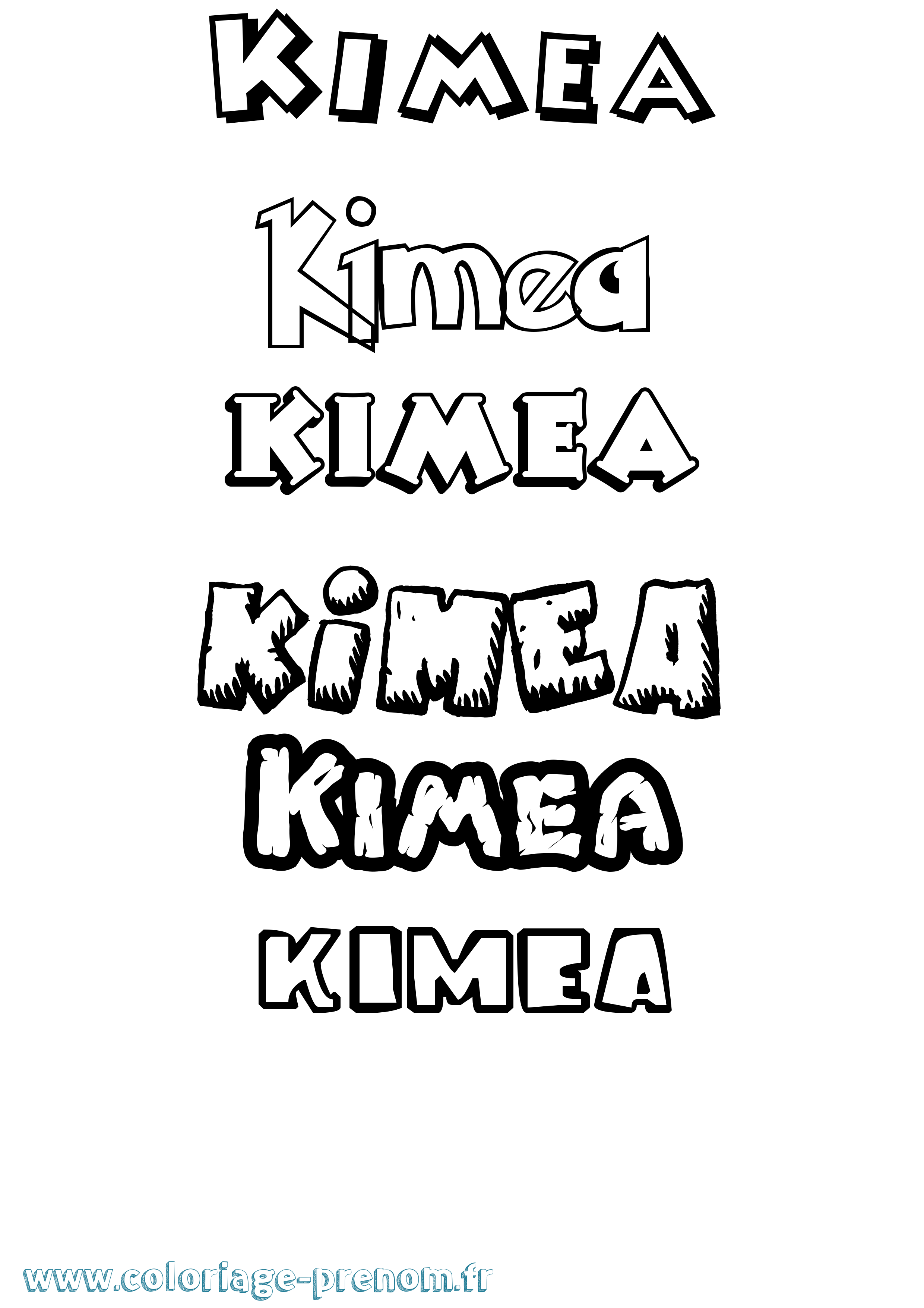 Coloriage Kimea Dessin Animé Coloriage prénom Kimea Dessin Animé