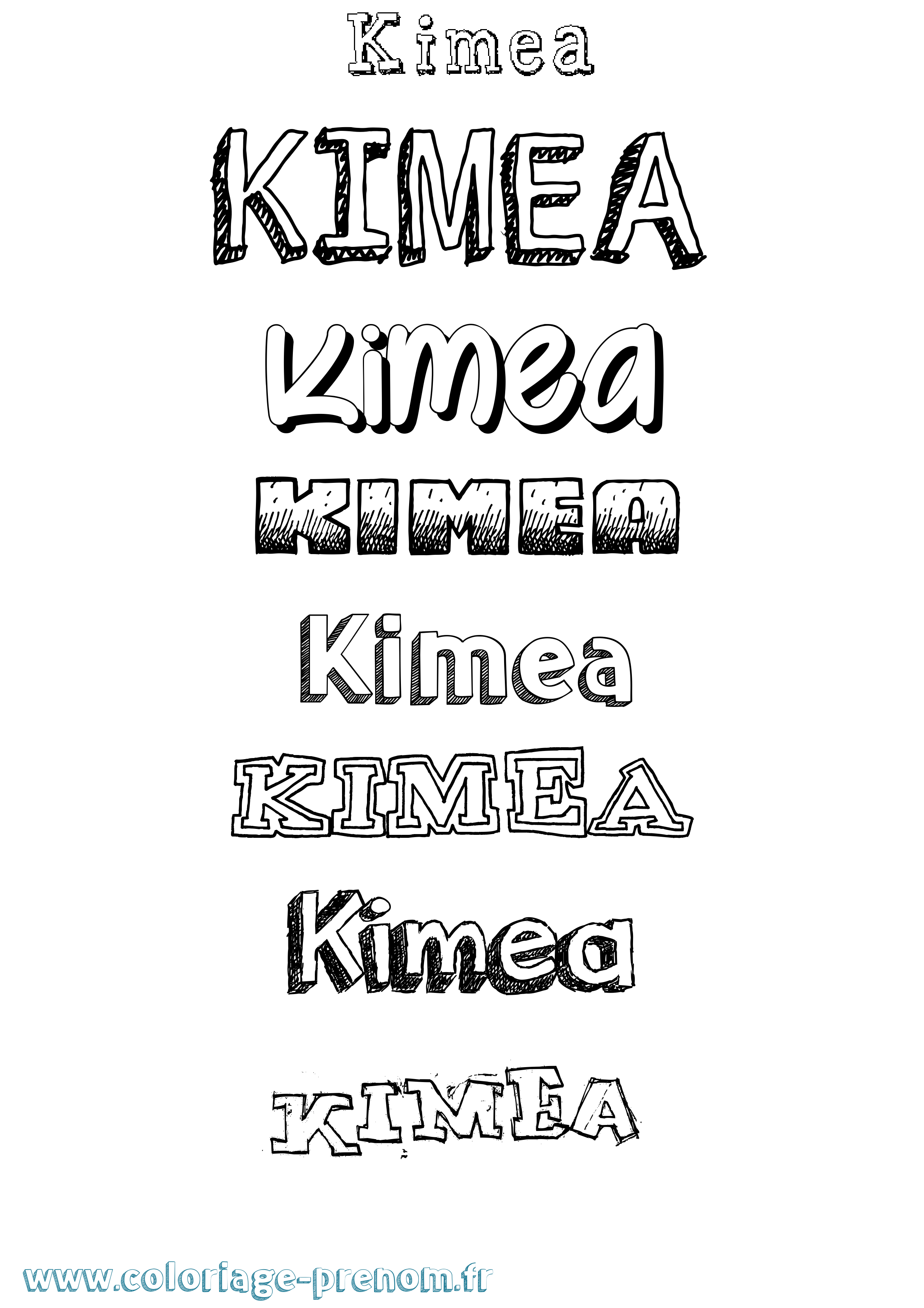 Coloriage Kimea Dessiné Coloriage prénom Kimea Dessiné