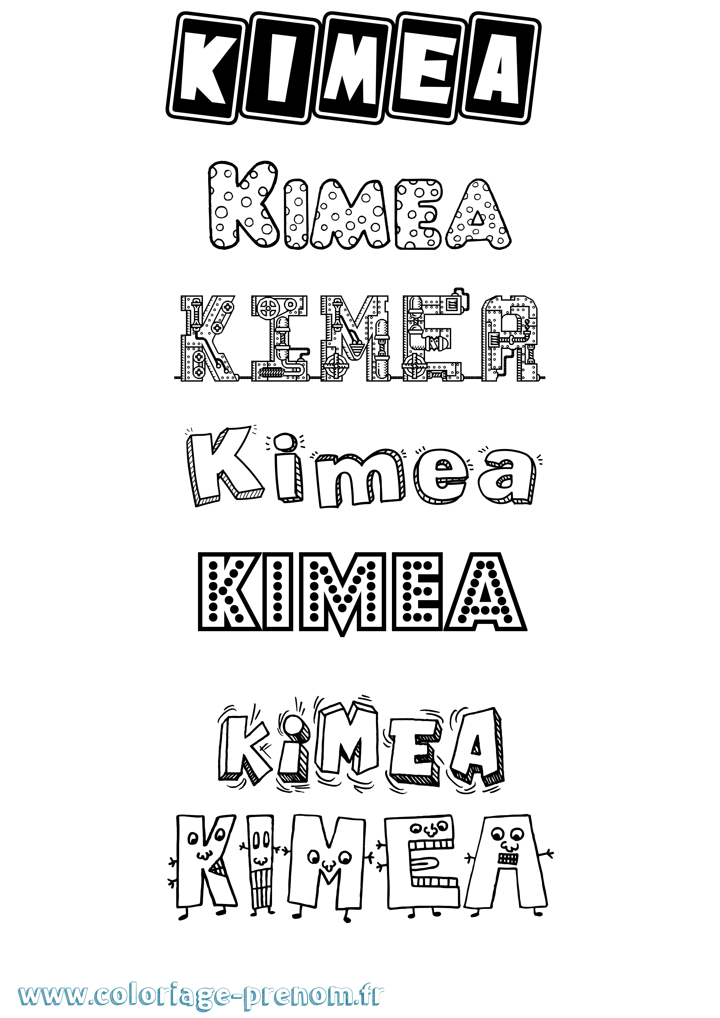 Coloriage Kimea Fun Coloriage prénom Kimea Fun