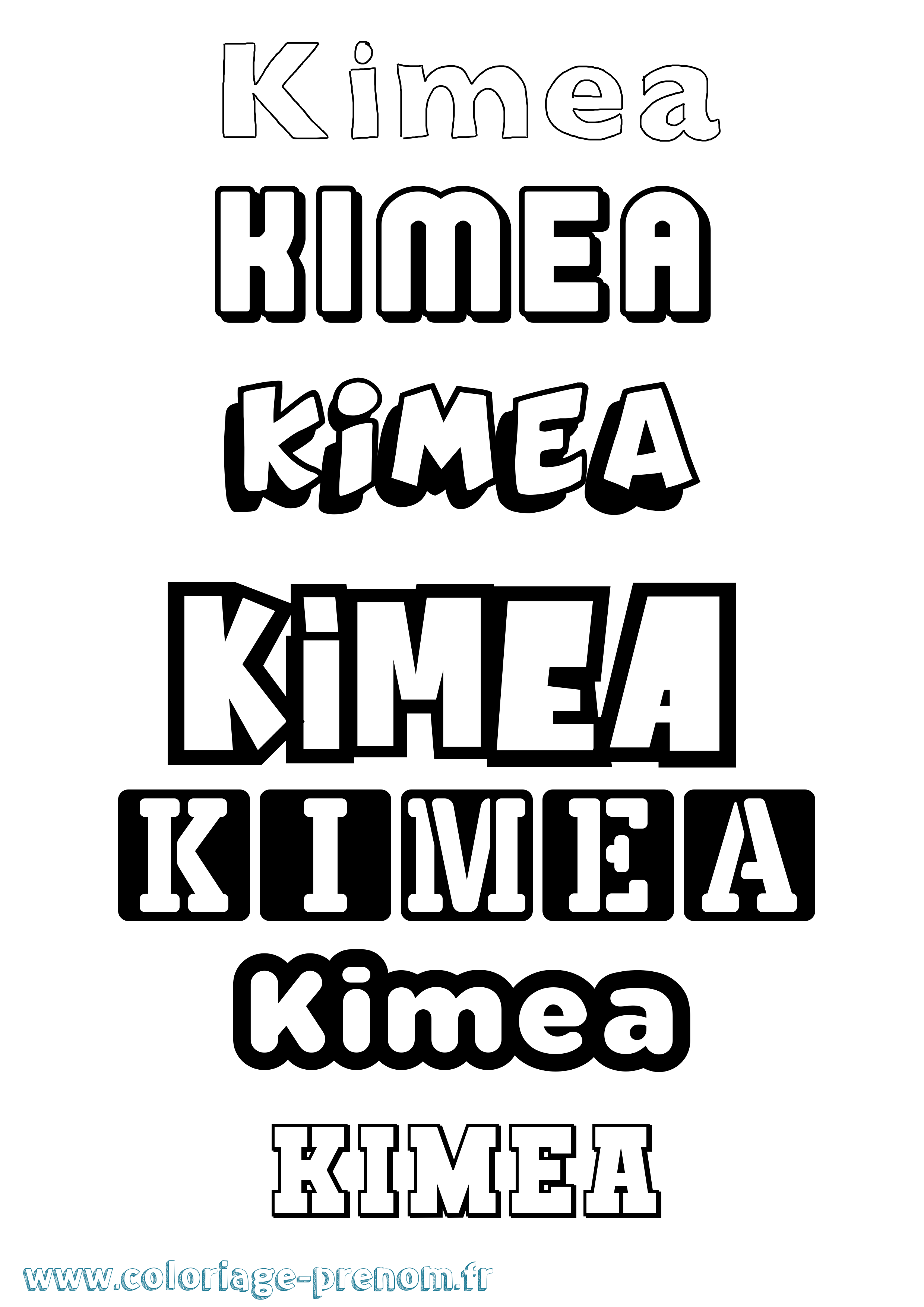 Coloriage Kimea Simple Coloriage prénom Kimea Simple
