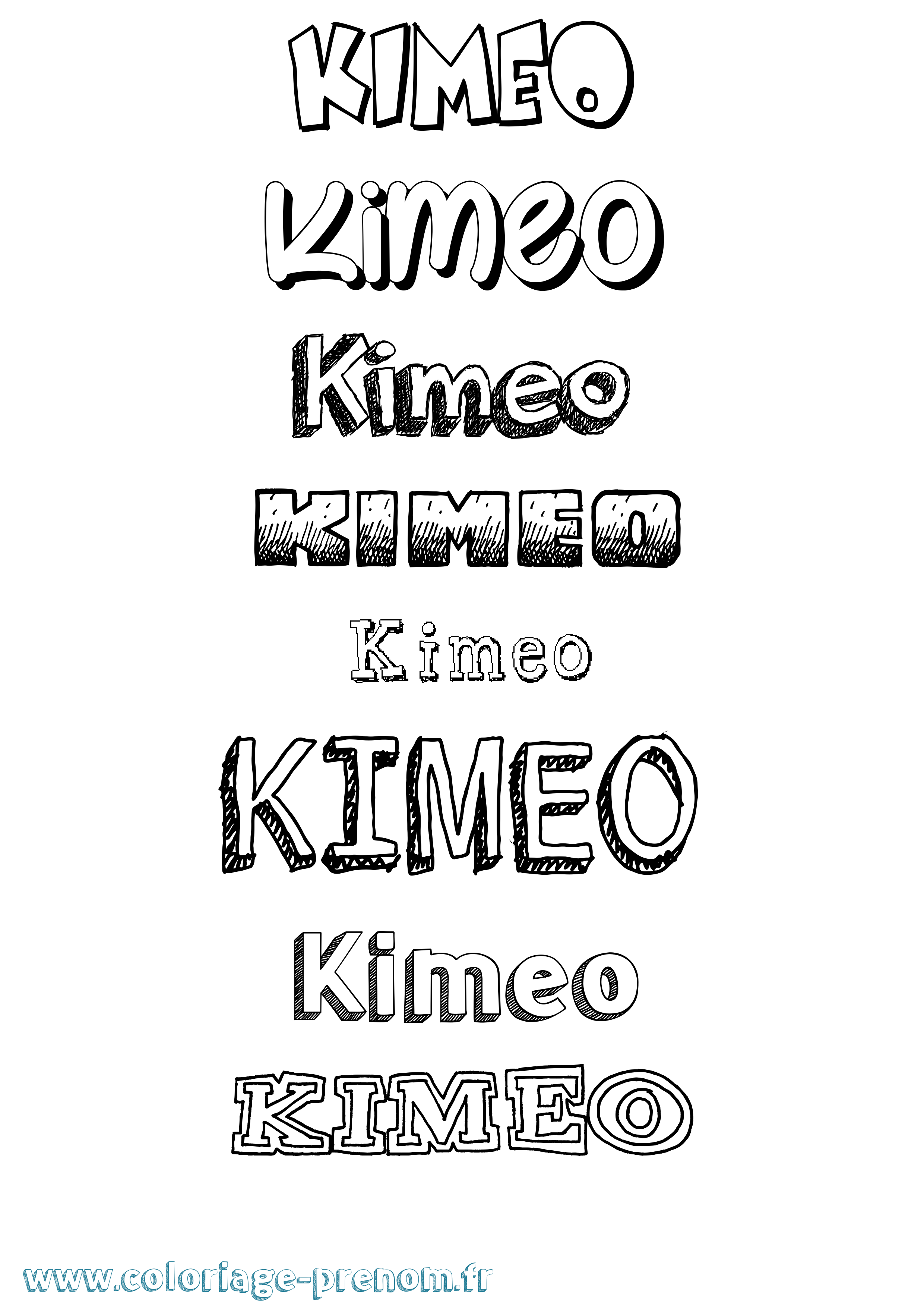 Coloriage Kimeo Dessiné Coloriage prénom Kimeo Dessiné