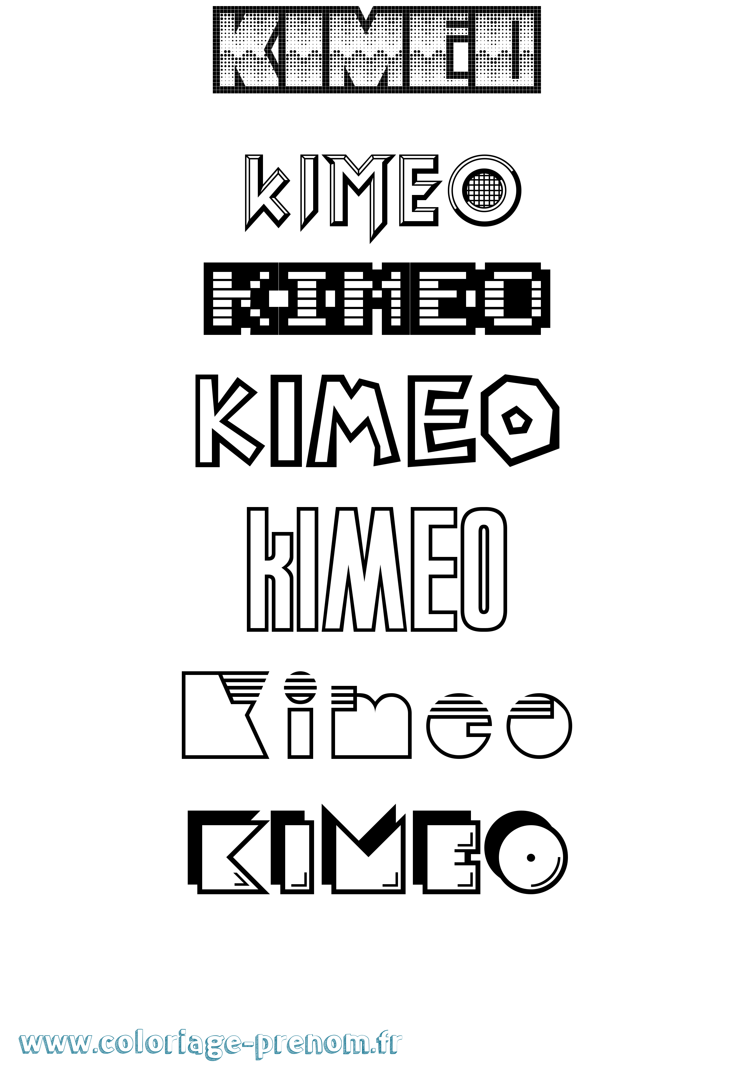 Coloriage Kimeo Jeux Vidéos Coloriage prénom Kimeo Jeux Vidéos