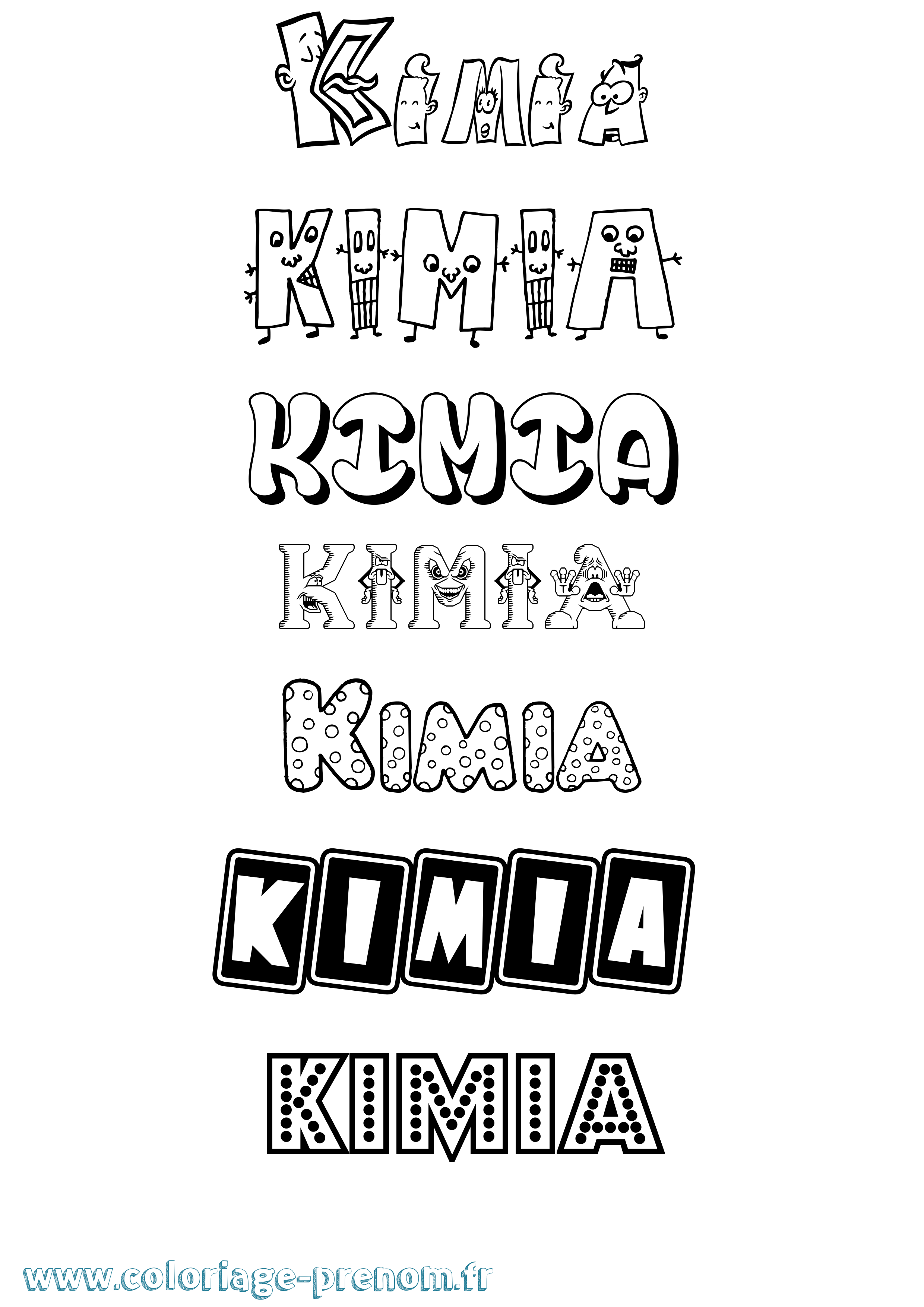 Coloriage Kimia Fun Coloriage prénom Kimia Fun