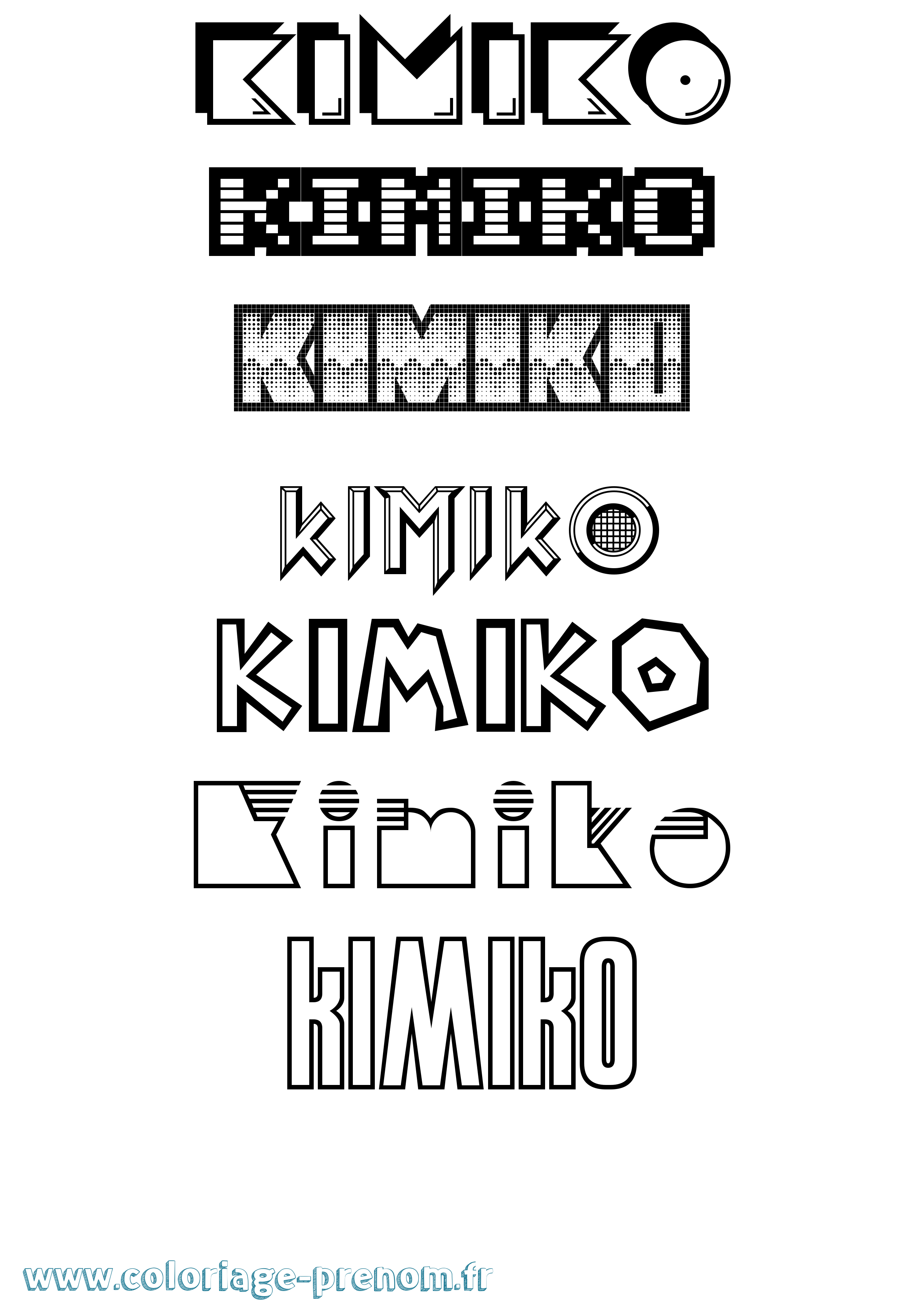 Coloriage Kimiko Jeux Vidéos Coloriage prénom Kimiko Jeux Vidéos