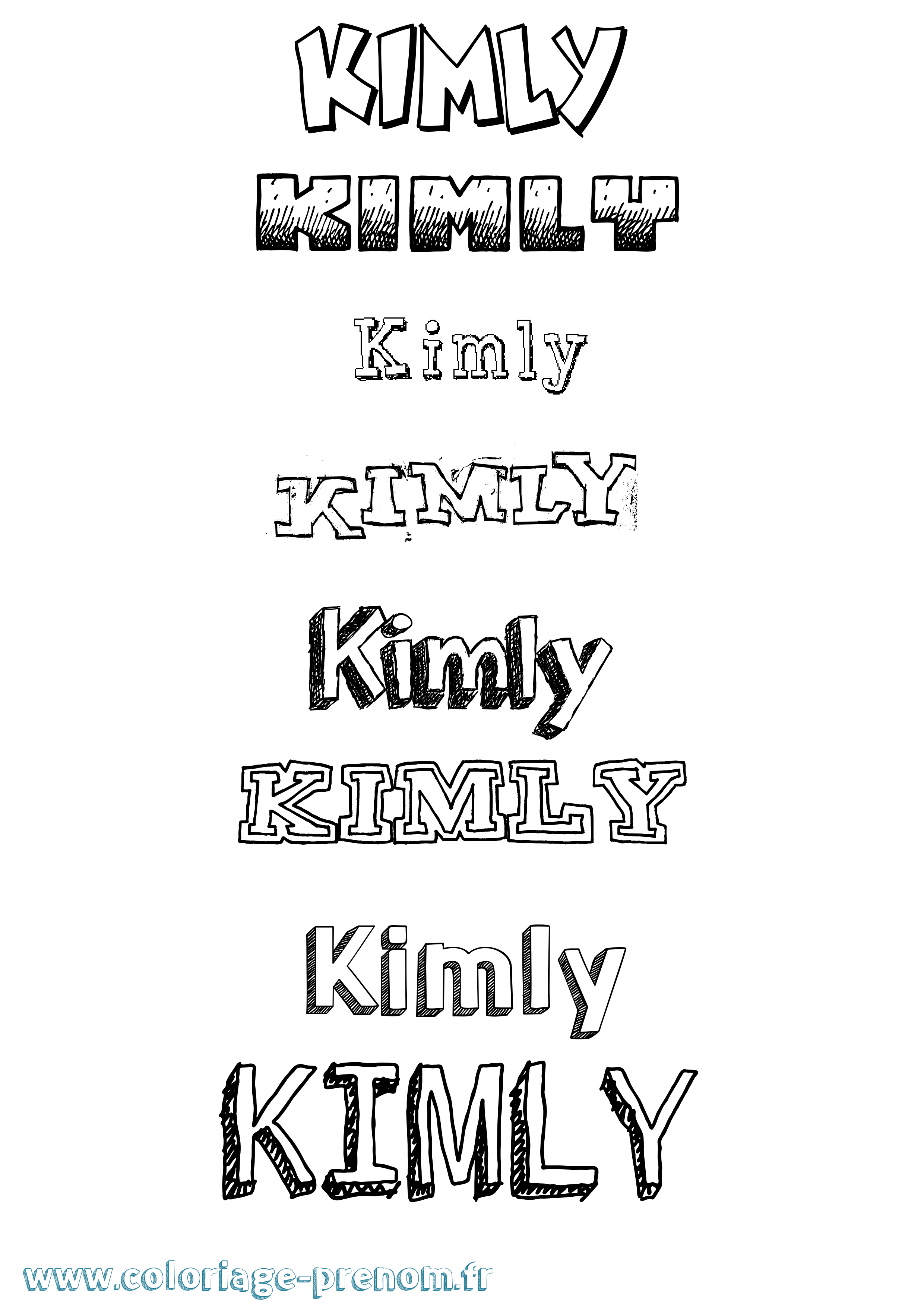 Coloriage Kimly Dessiné Coloriage prénom Kimly Dessiné