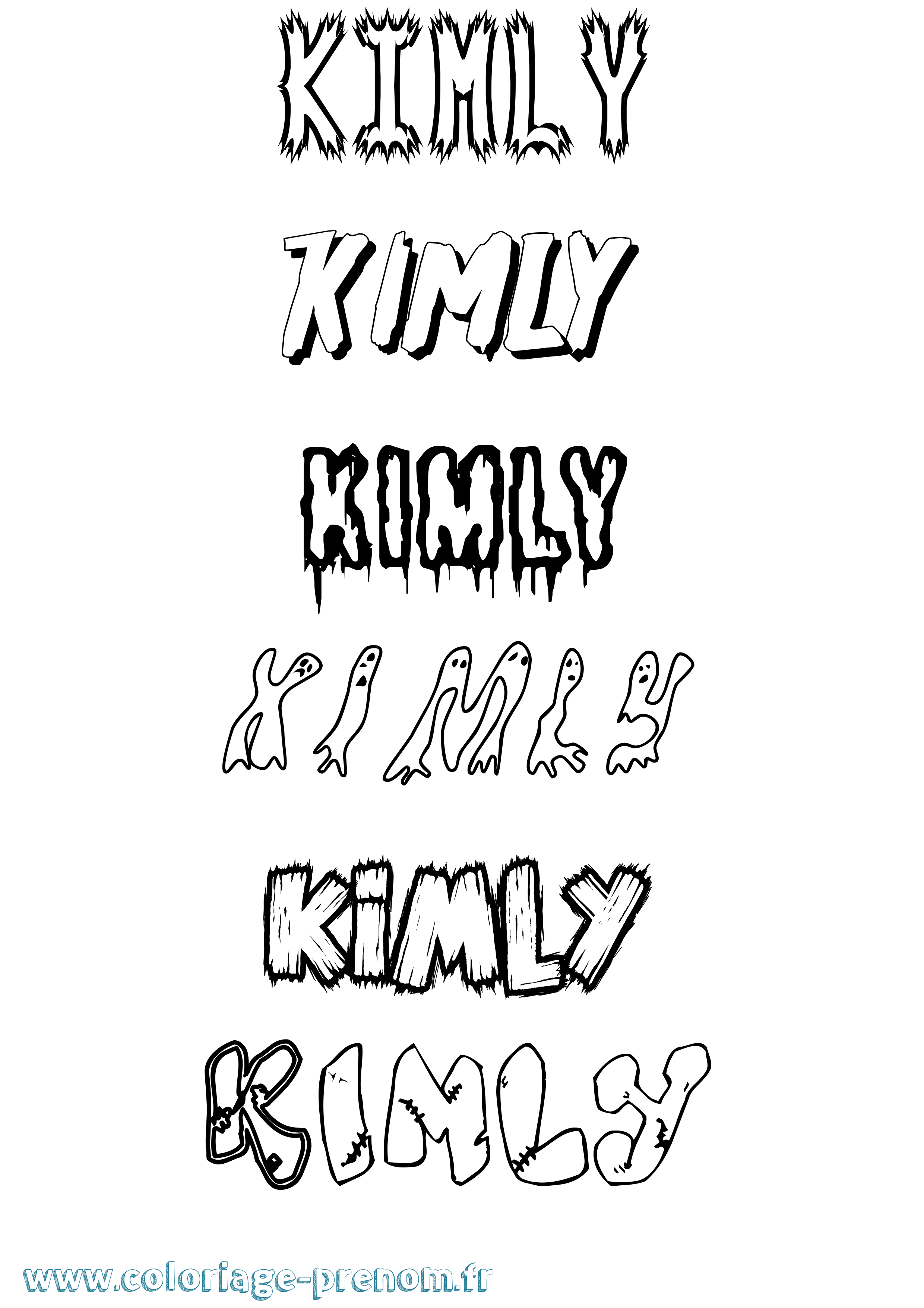 Coloriage Kimly Frisson Coloriage prénom Kimly Frisson