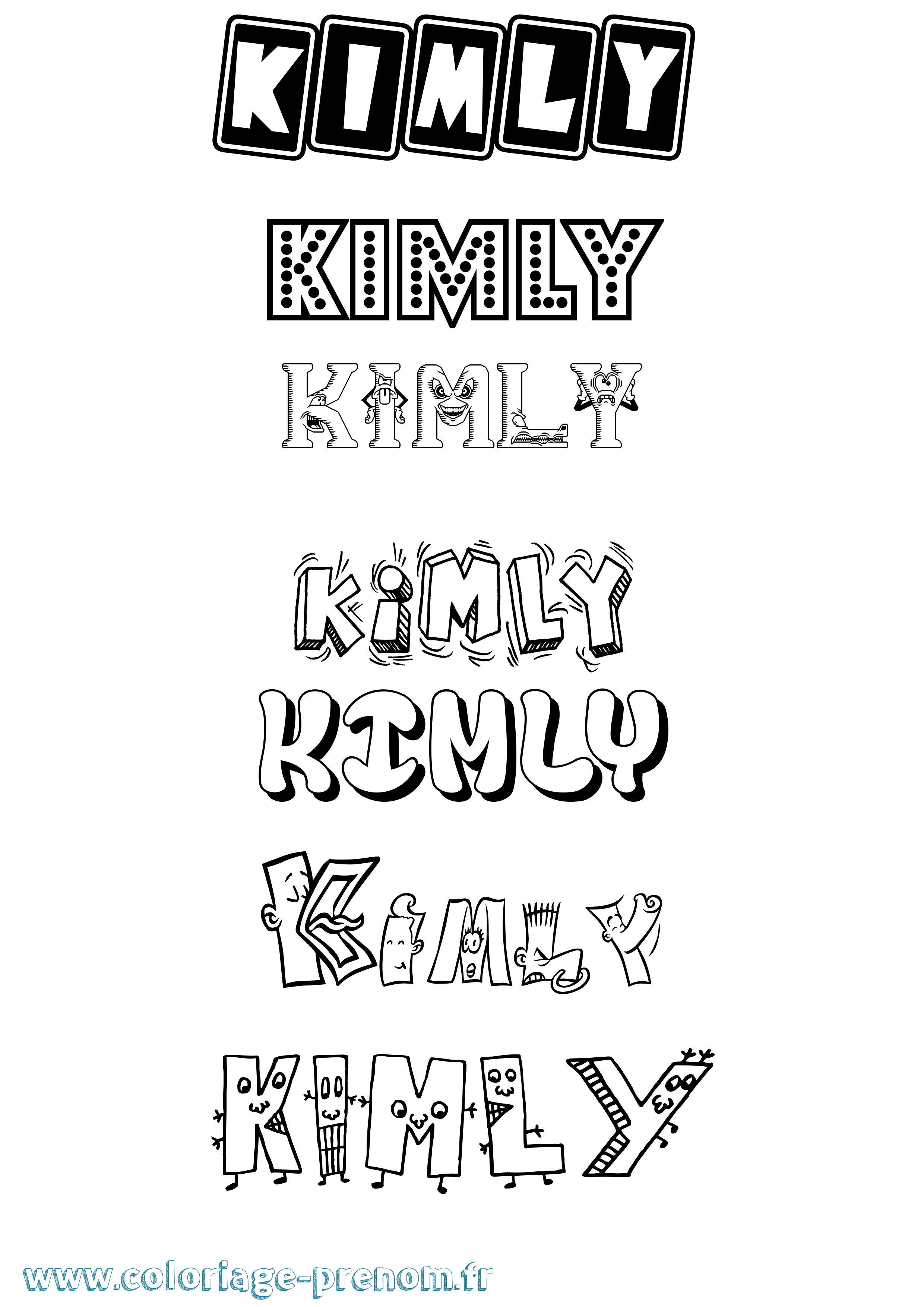 Coloriage Kimly Fun Coloriage prénom Kimly Fun