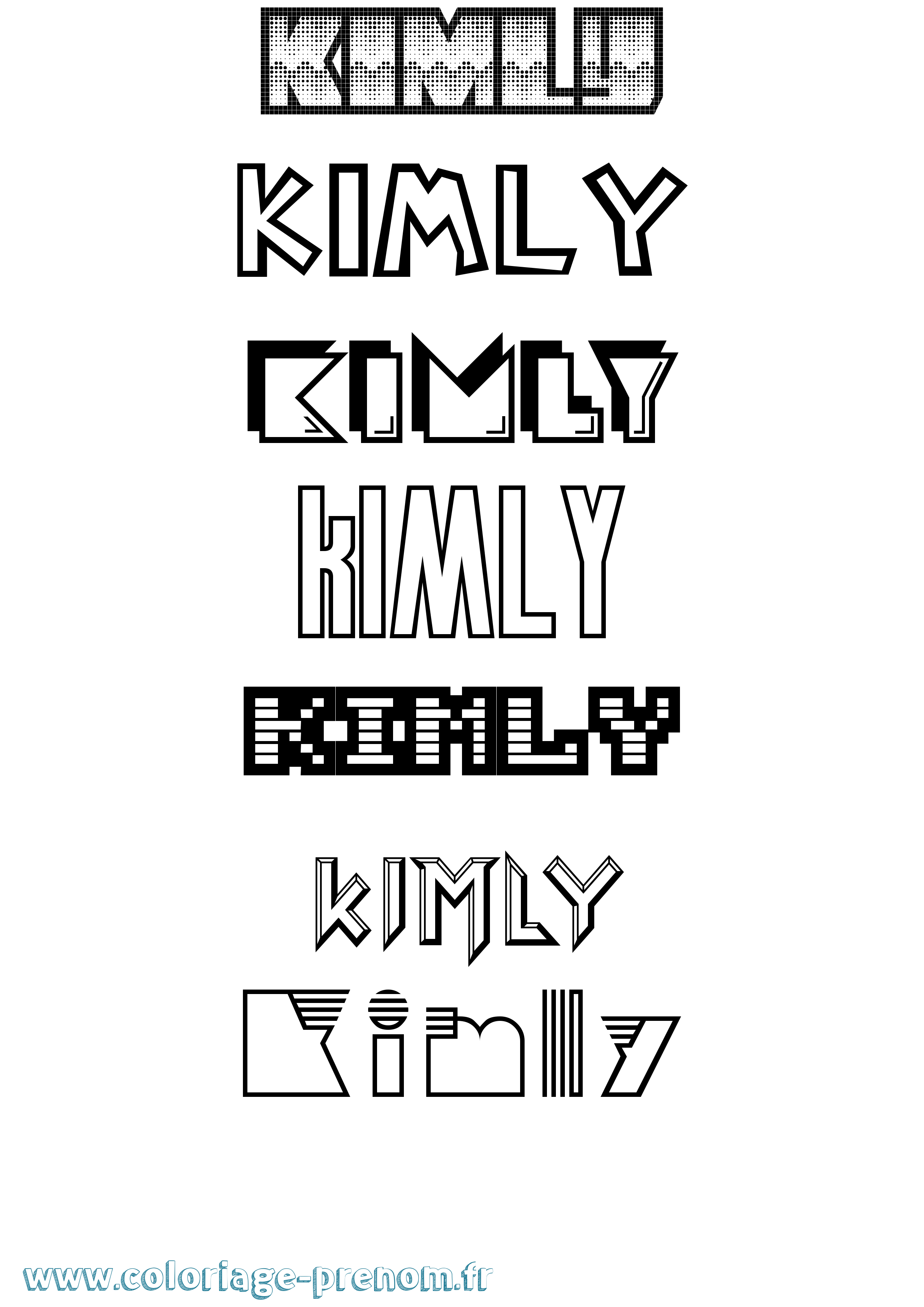 Coloriage Kimly Jeux Vidéos Coloriage prénom Kimly Jeux Vidéos