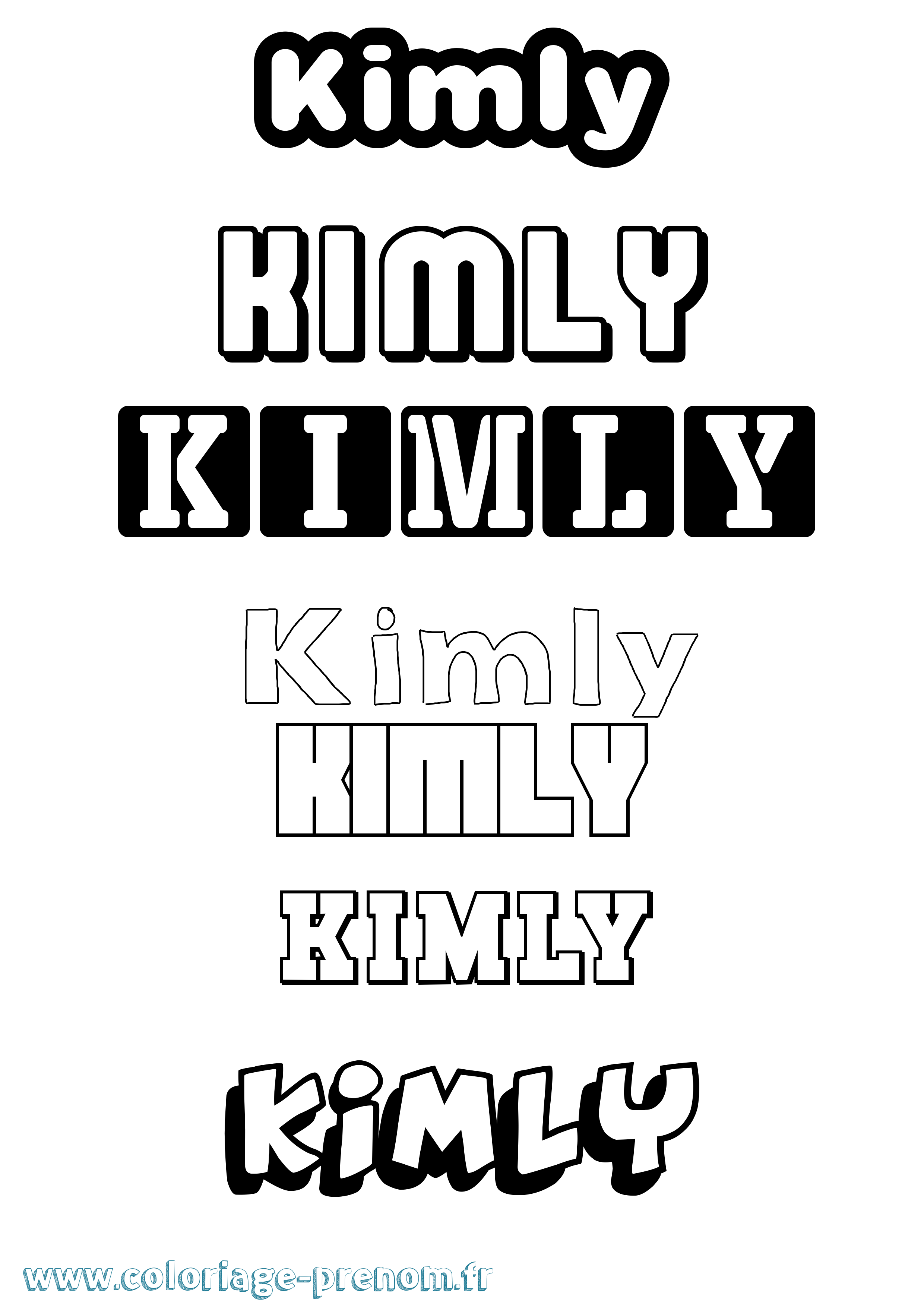 Coloriage Kimly Simple Coloriage prénom Kimly Simple