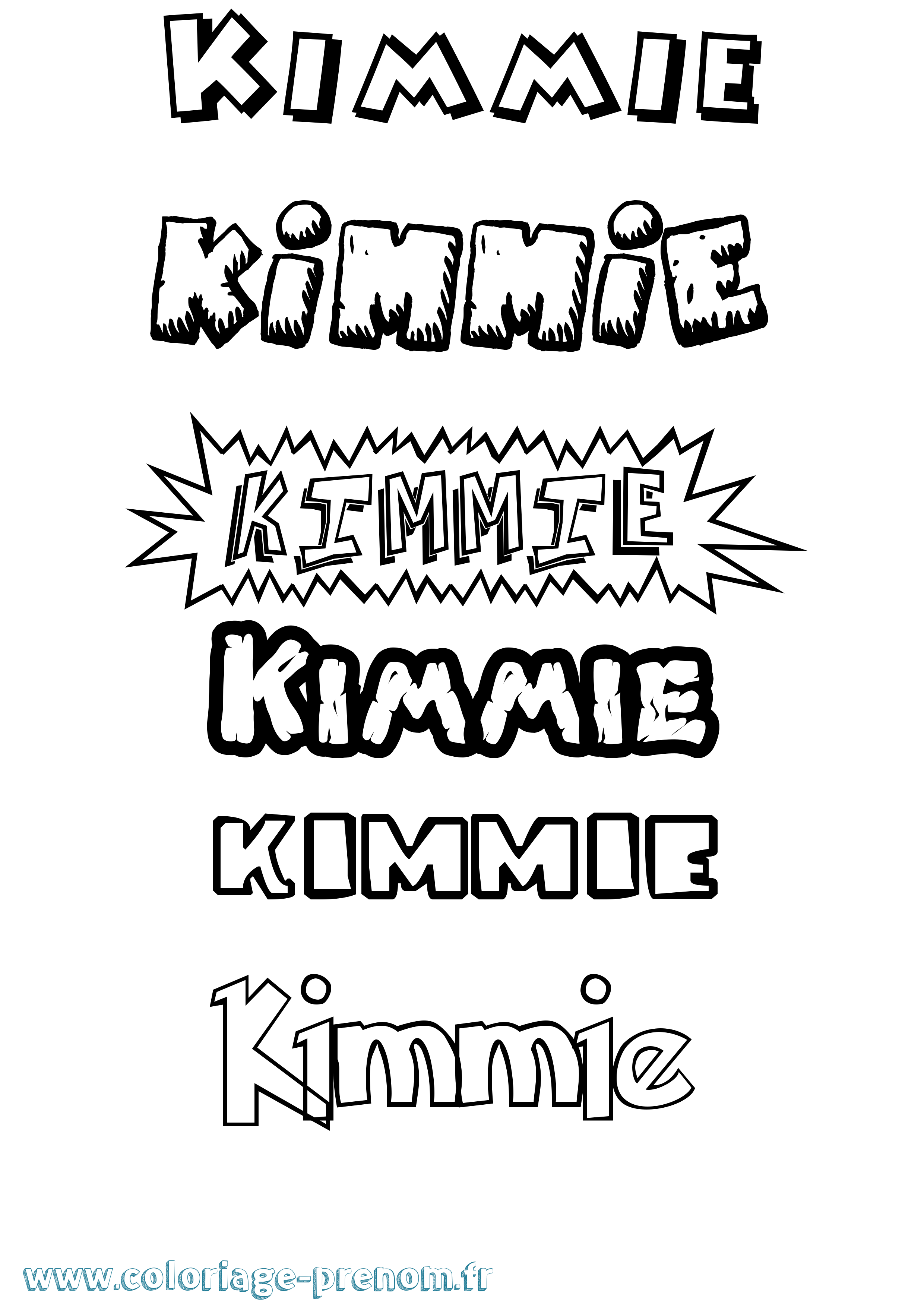 Coloriage Kimmie Dessin Animé Coloriage prénom Kimmie Dessin Animé