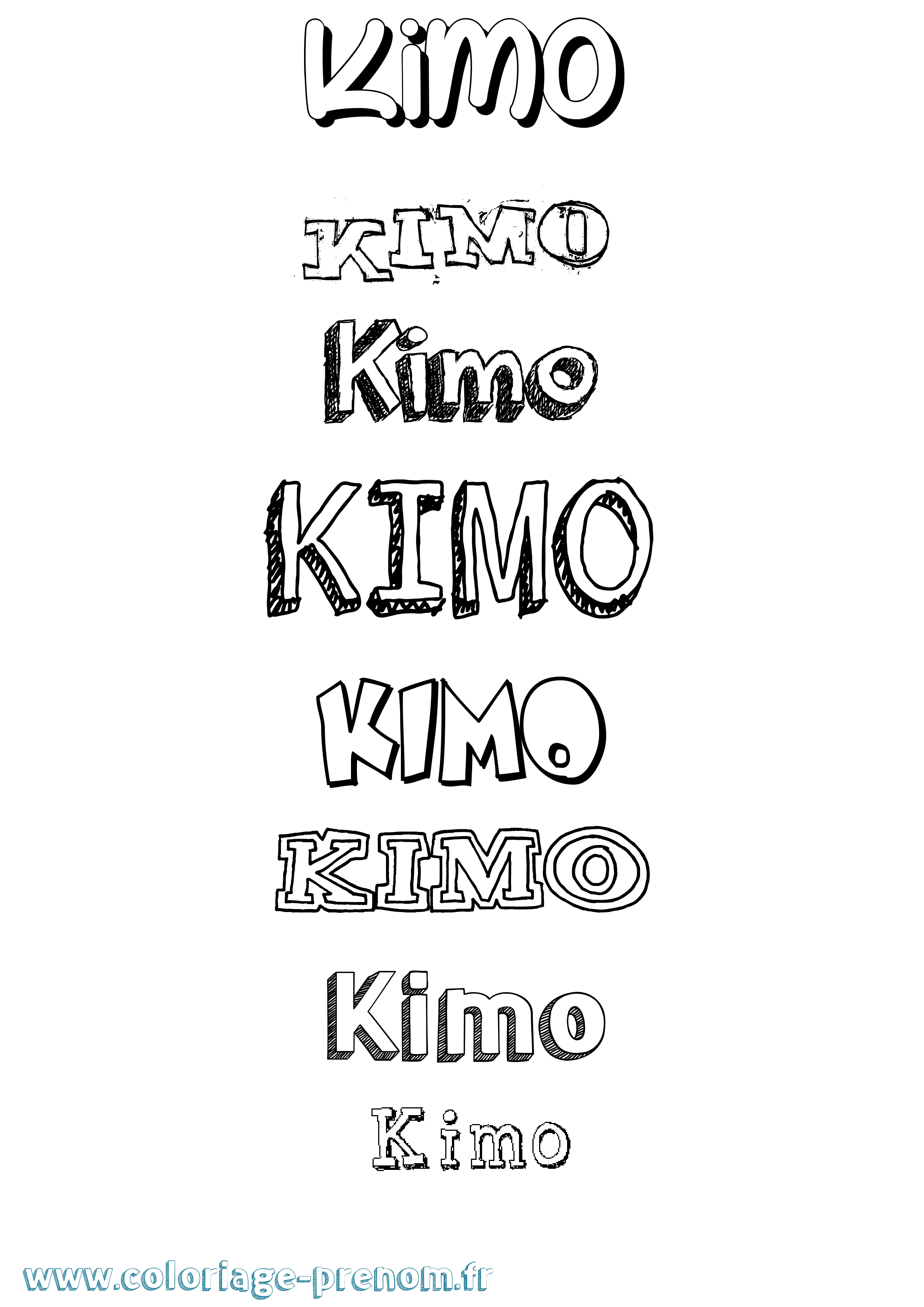 Coloriage Kimo Dessiné Coloriage prénom Kimo Dessiné