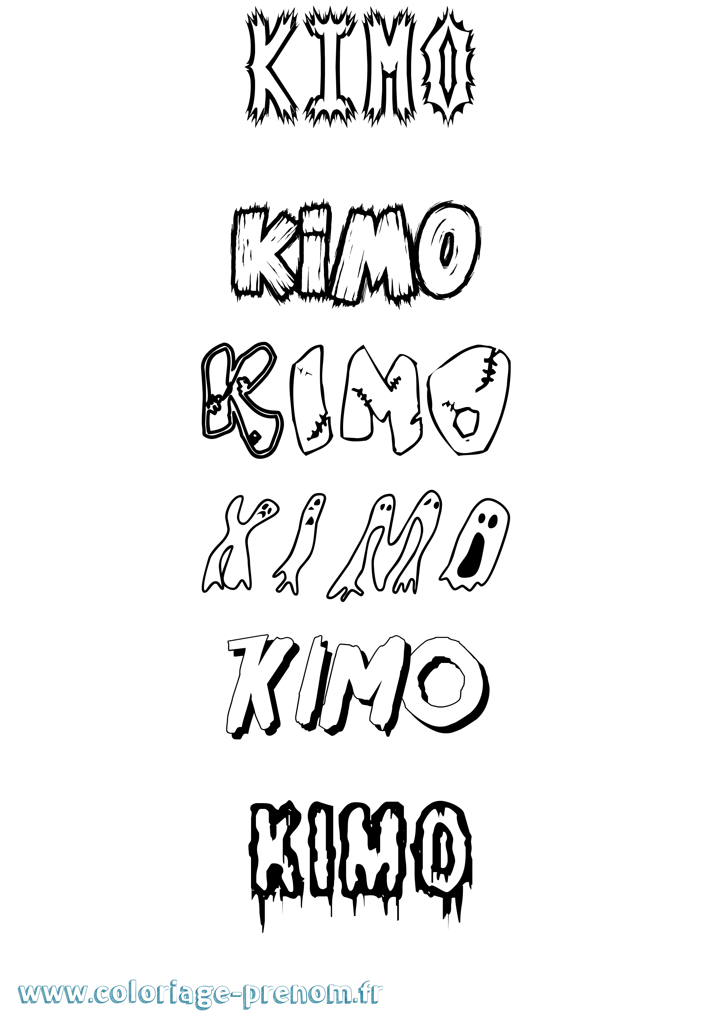 Coloriage Kimo Frisson Coloriage prénom Kimo Frisson