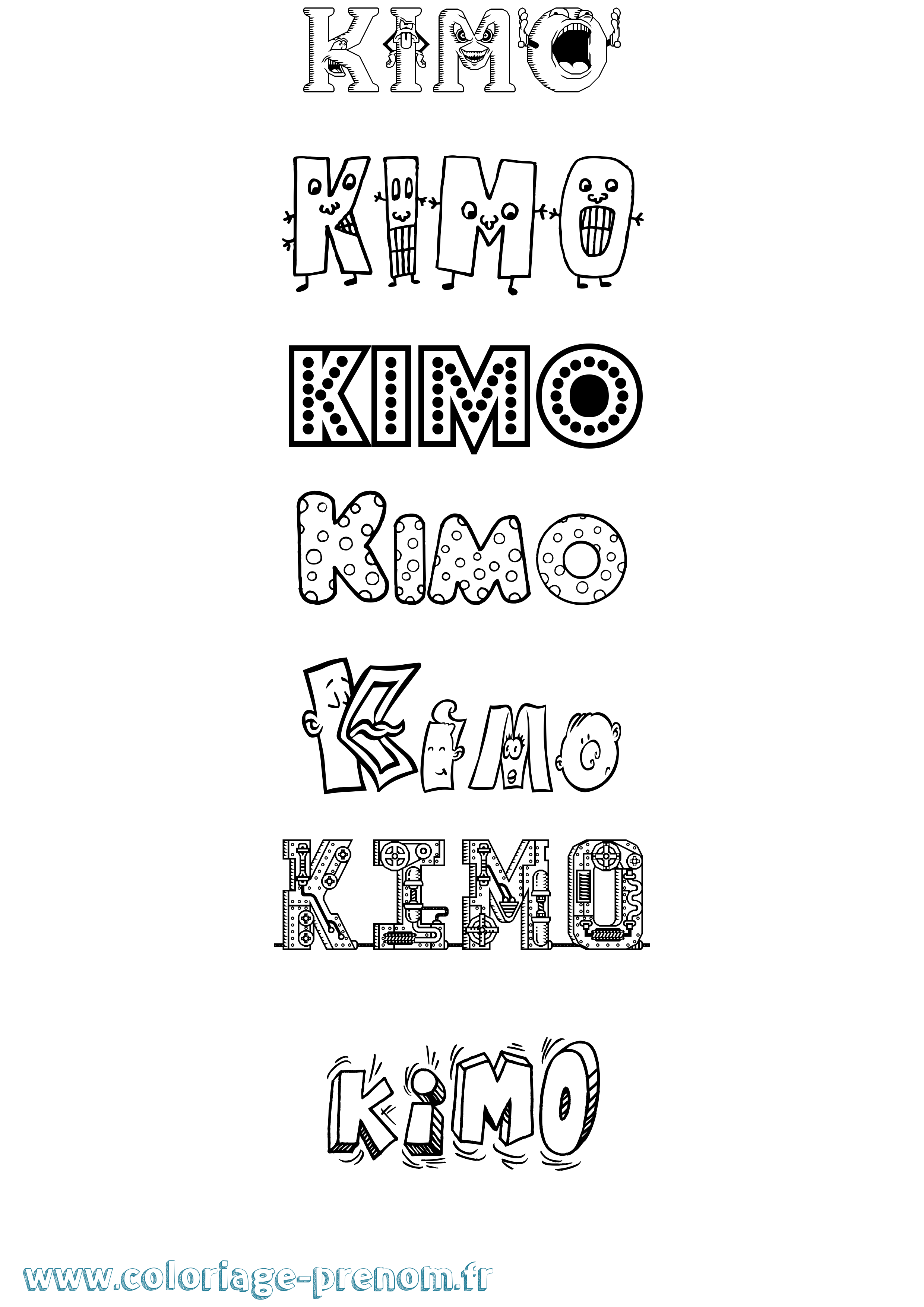 Coloriage Kimo Fun Coloriage prénom Kimo Fun