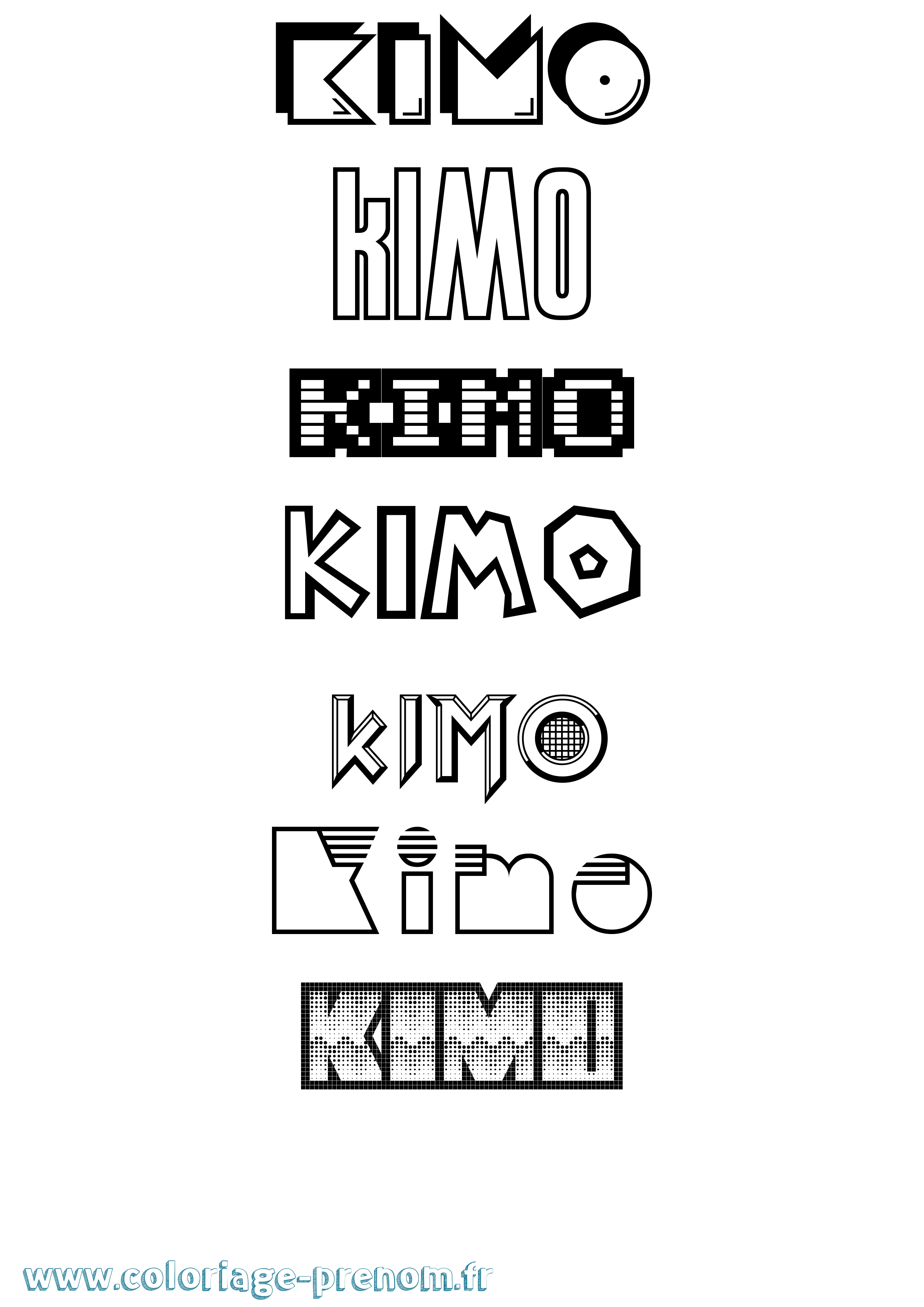 Coloriage Kimo Jeux Vidéos Coloriage prénom Kimo Jeux Vidéos