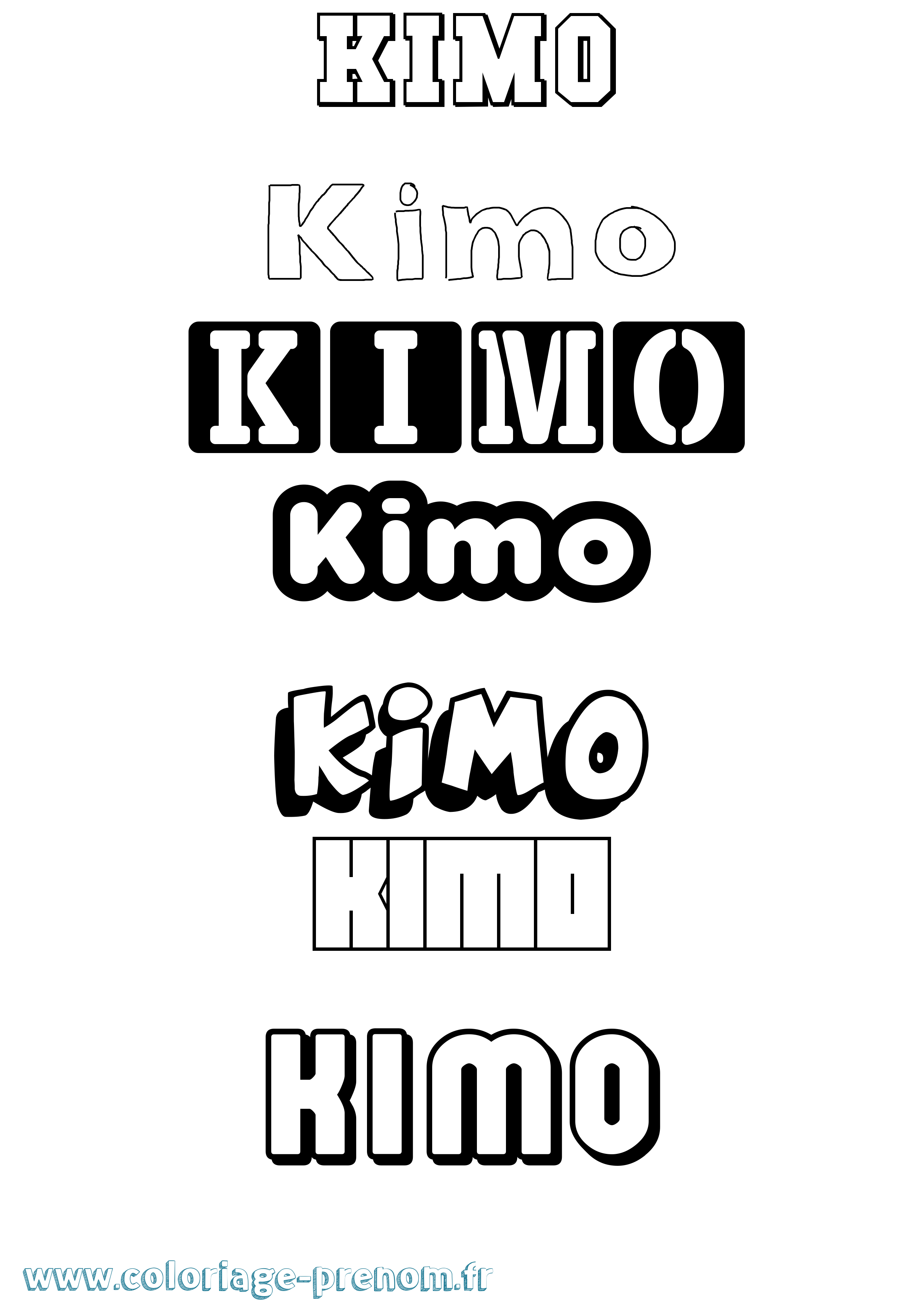 Coloriage Kimo Simple Coloriage prénom Kimo Simple