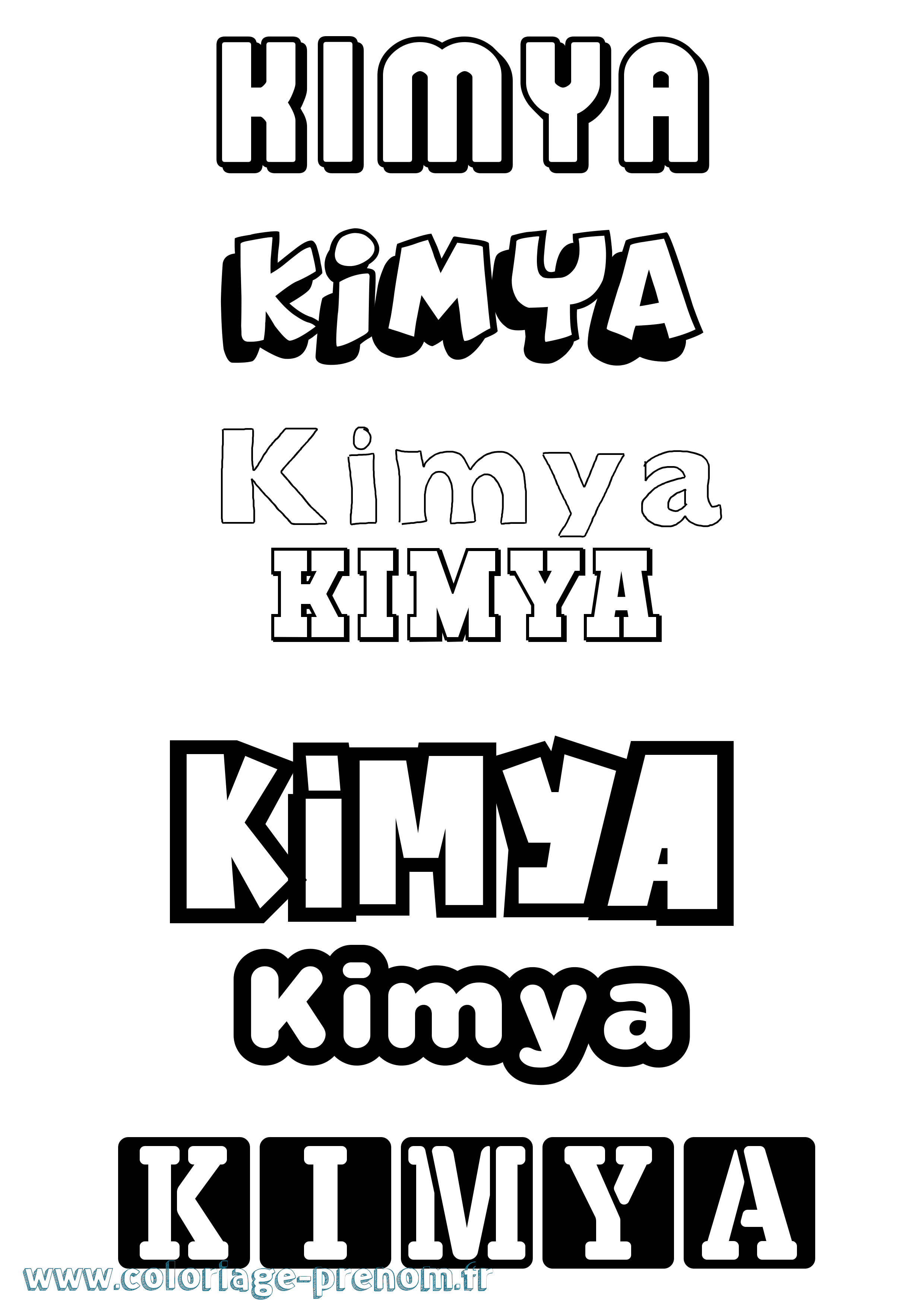 Coloriage Kimya Simple Coloriage prénom Kimya Simple