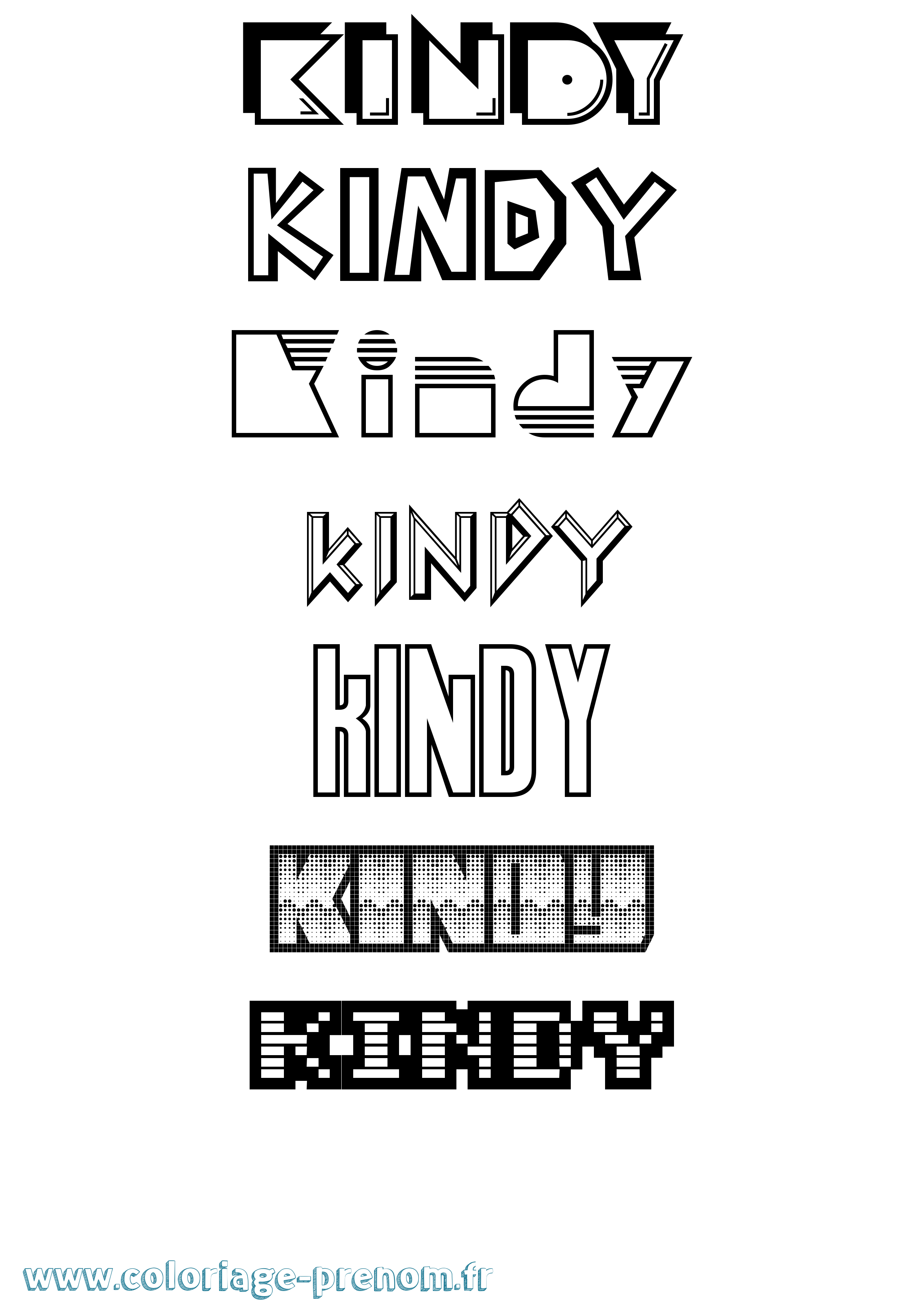 Coloriage Kindy Jeux Vidéos Coloriage prénom Kindy Jeux Vidéos