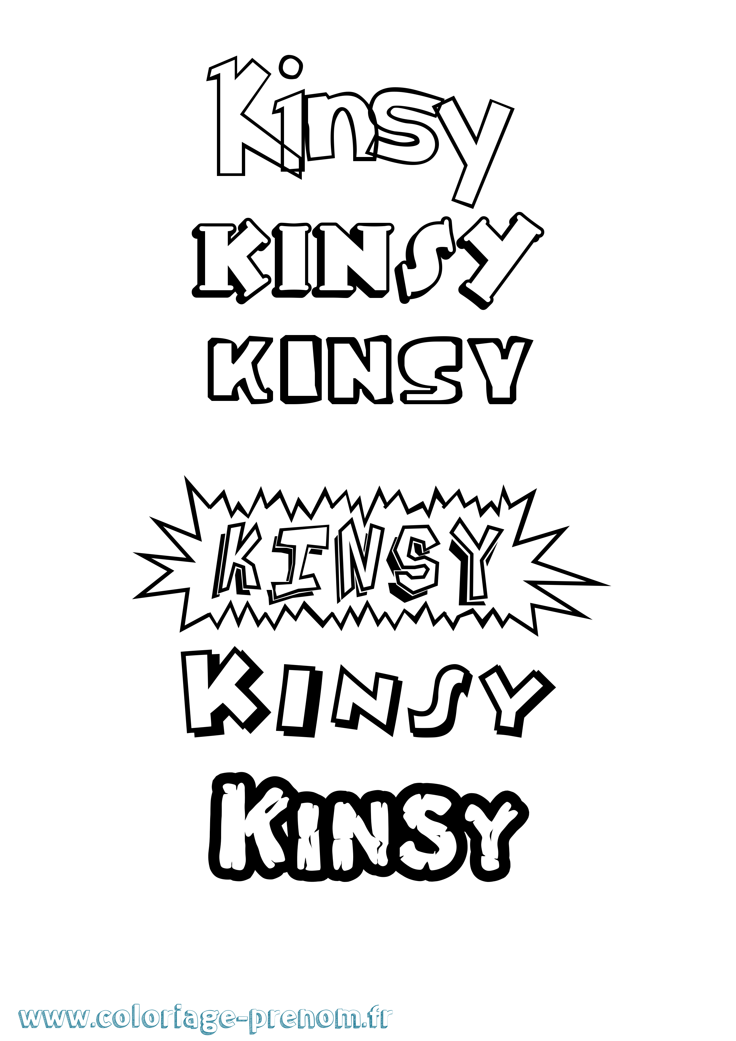 Coloriage Kinsy Dessin Animé Coloriage prénom Kinsy Dessin Animé