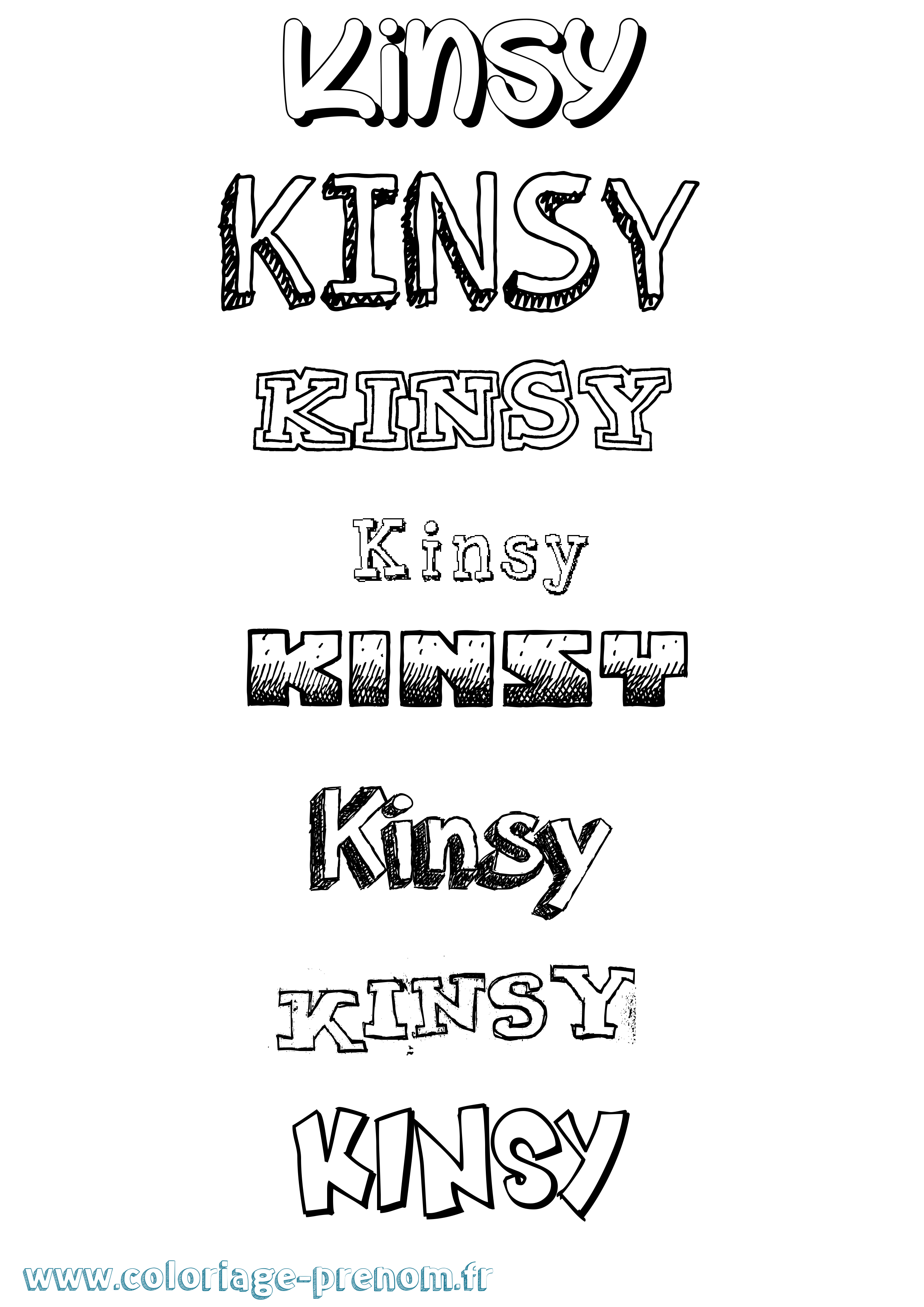 Coloriage Kinsy Dessiné Coloriage prénom Kinsy Dessiné
