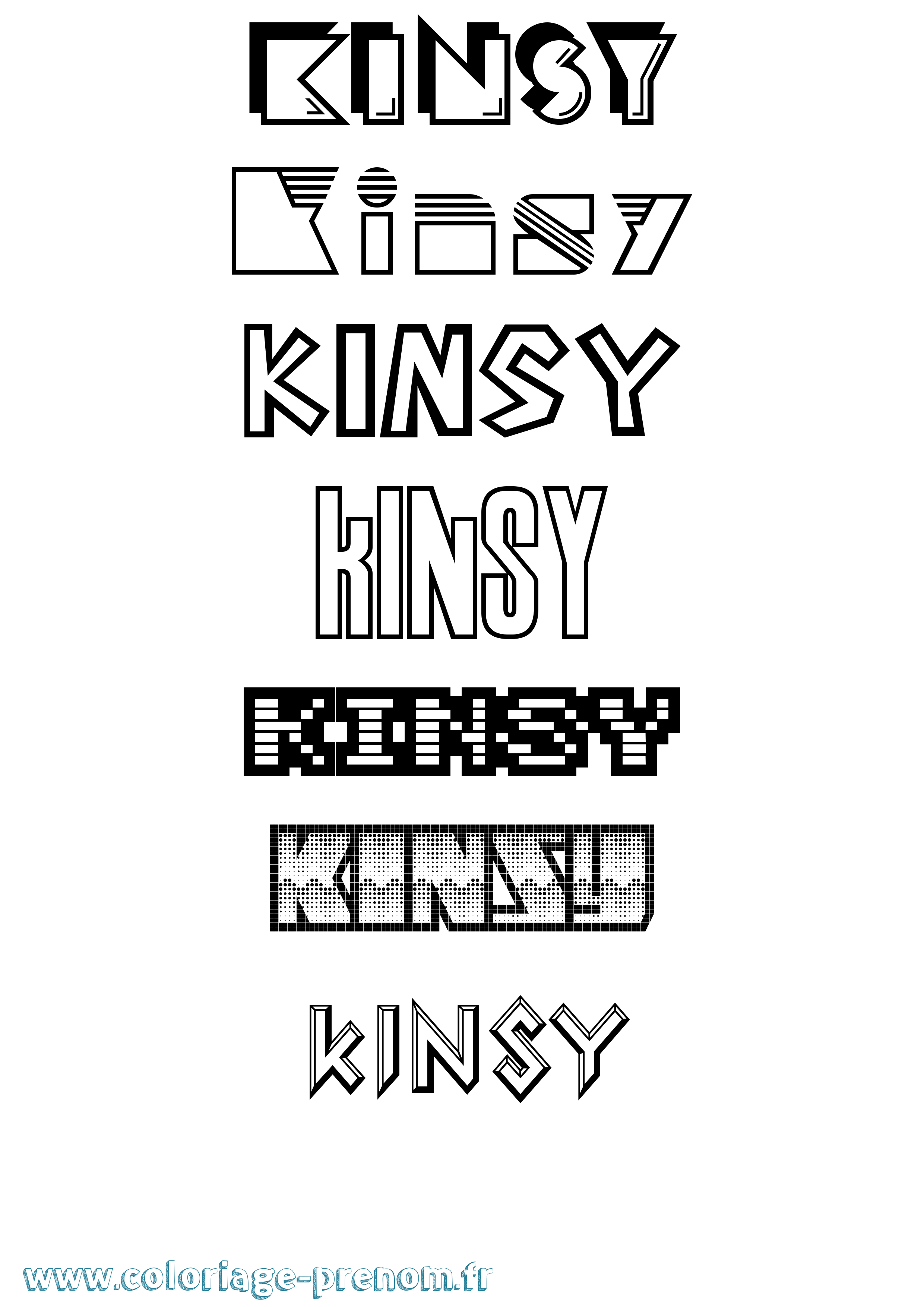 Coloriage Kinsy Jeux Vidéos Coloriage prénom Kinsy Jeux Vidéos